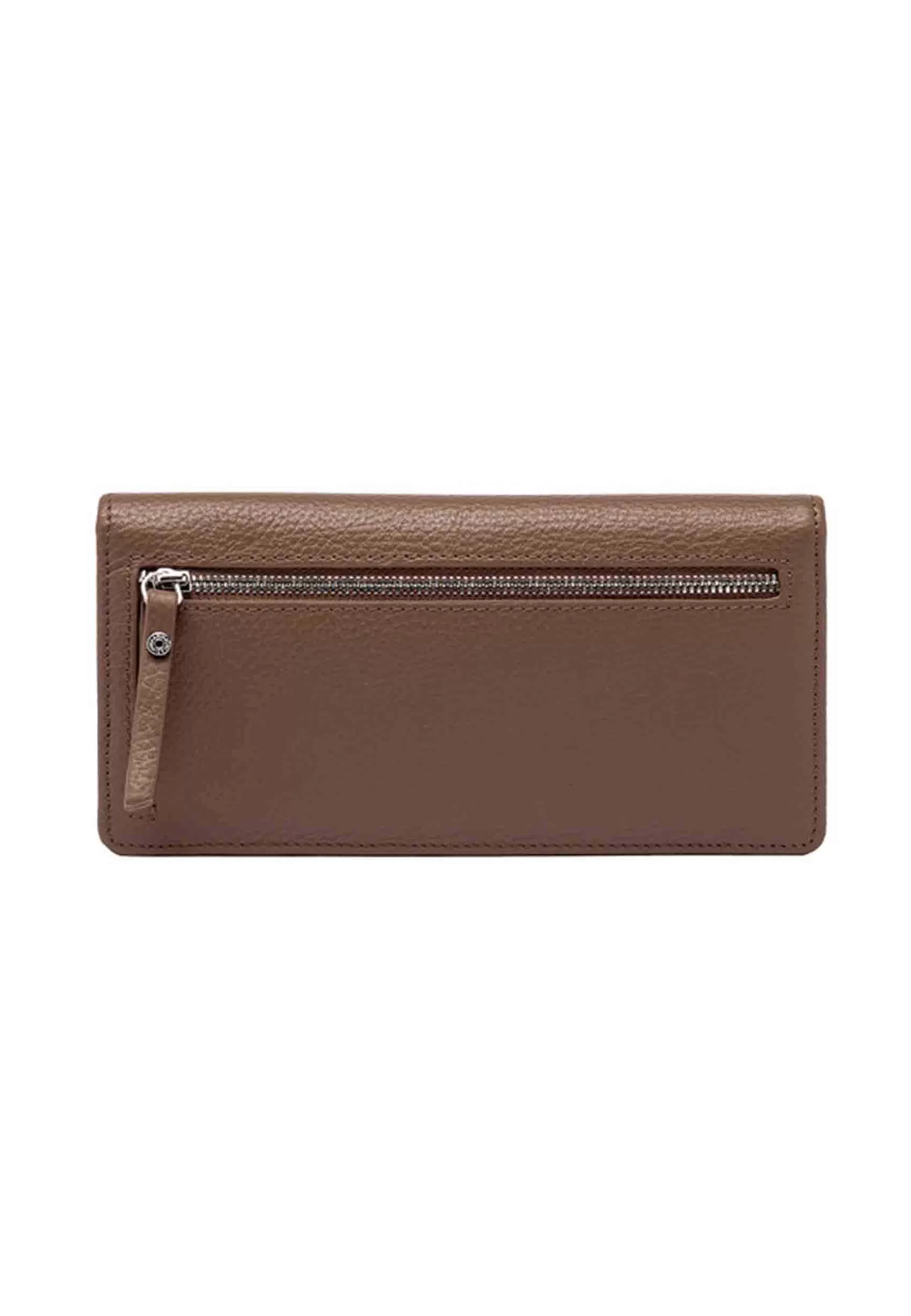 Portafogli Donna In Pelle Castoro Martellata Con Bottoncino Di Chiusura*Gianni Chiarini Shop