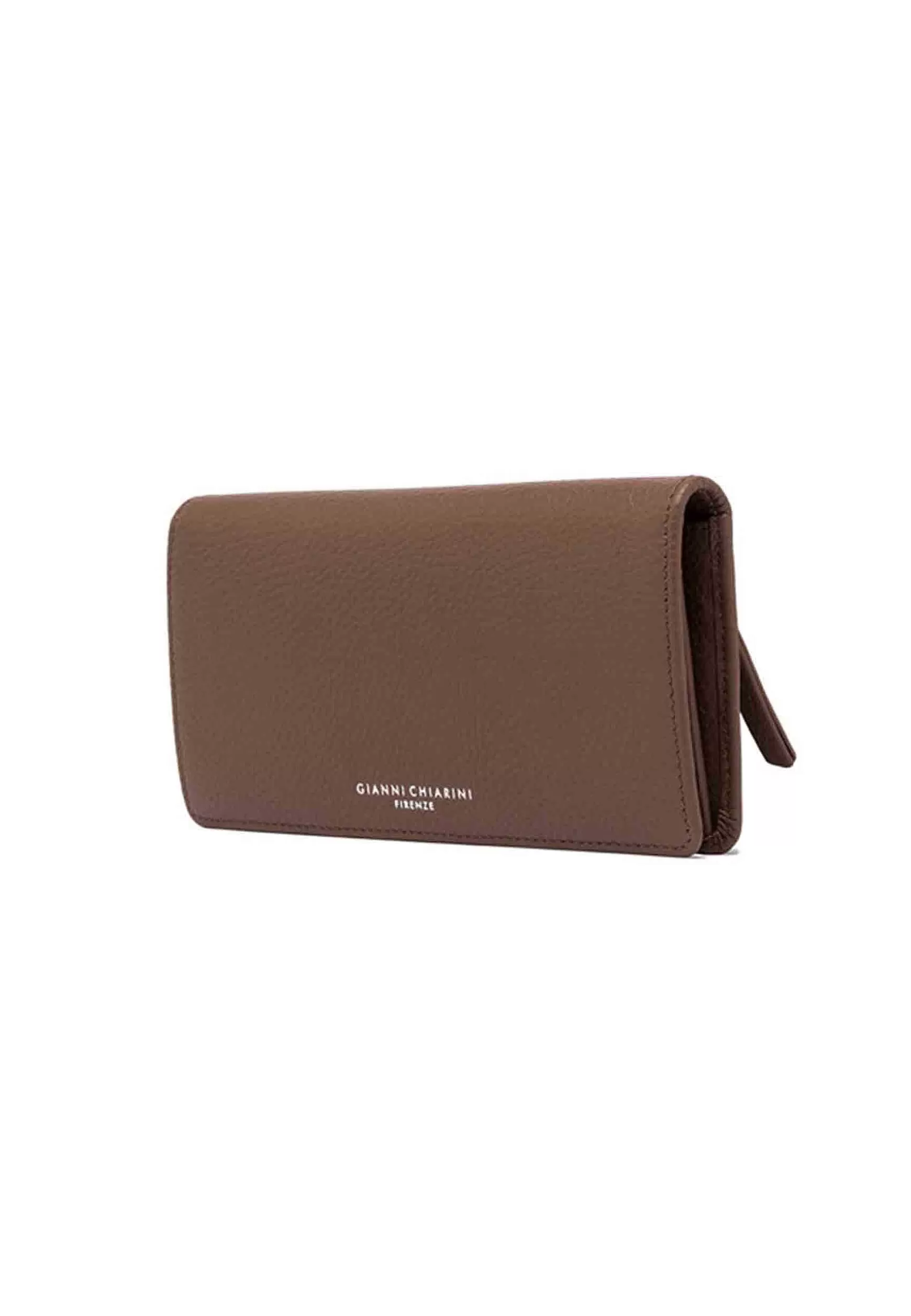 Portafogli Donna In Pelle Castoro Martellata Con Bottoncino Di Chiusura*Gianni Chiarini Shop