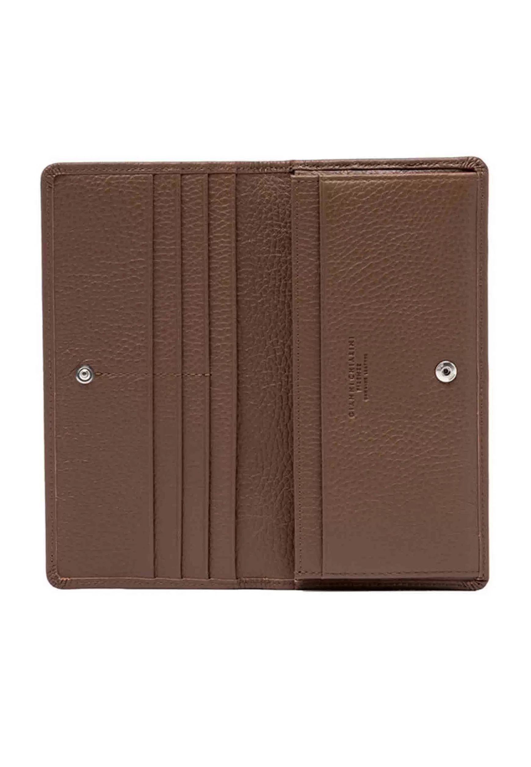 Portafogli Donna In Pelle Castoro Martellata Con Bottoncino Di Chiusura*Gianni Chiarini Shop