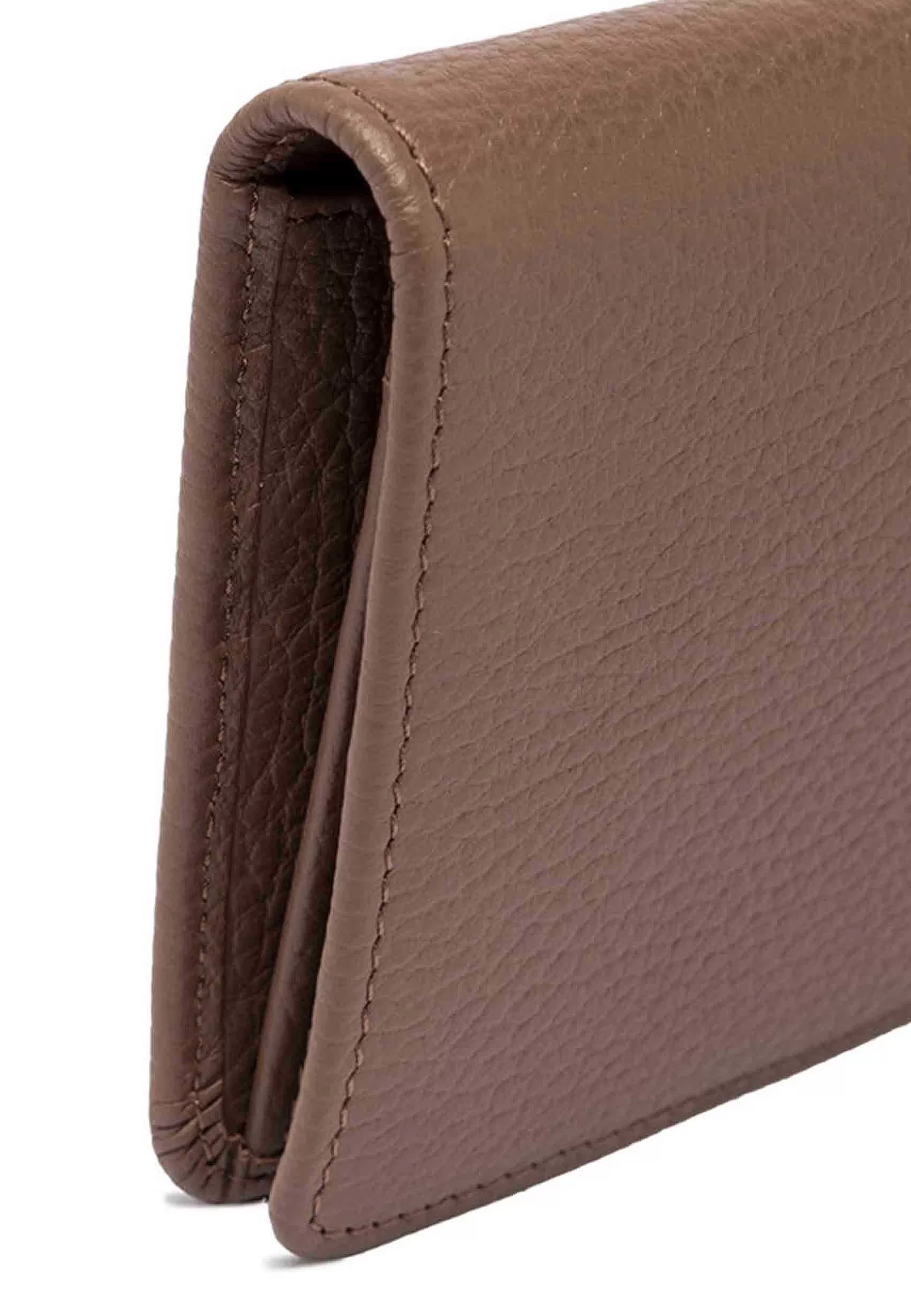 Portafogli Donna In Pelle Castoro Martellata Con Bottoncino Di Chiusura*Gianni Chiarini Shop