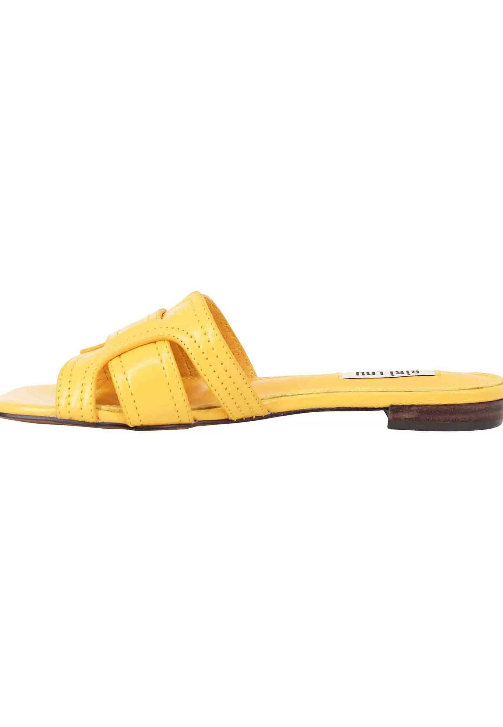 Sandali Bassi Cremes Donna In Pelle Senape E Punta Quadra*Bibi Lou Flash Sale
