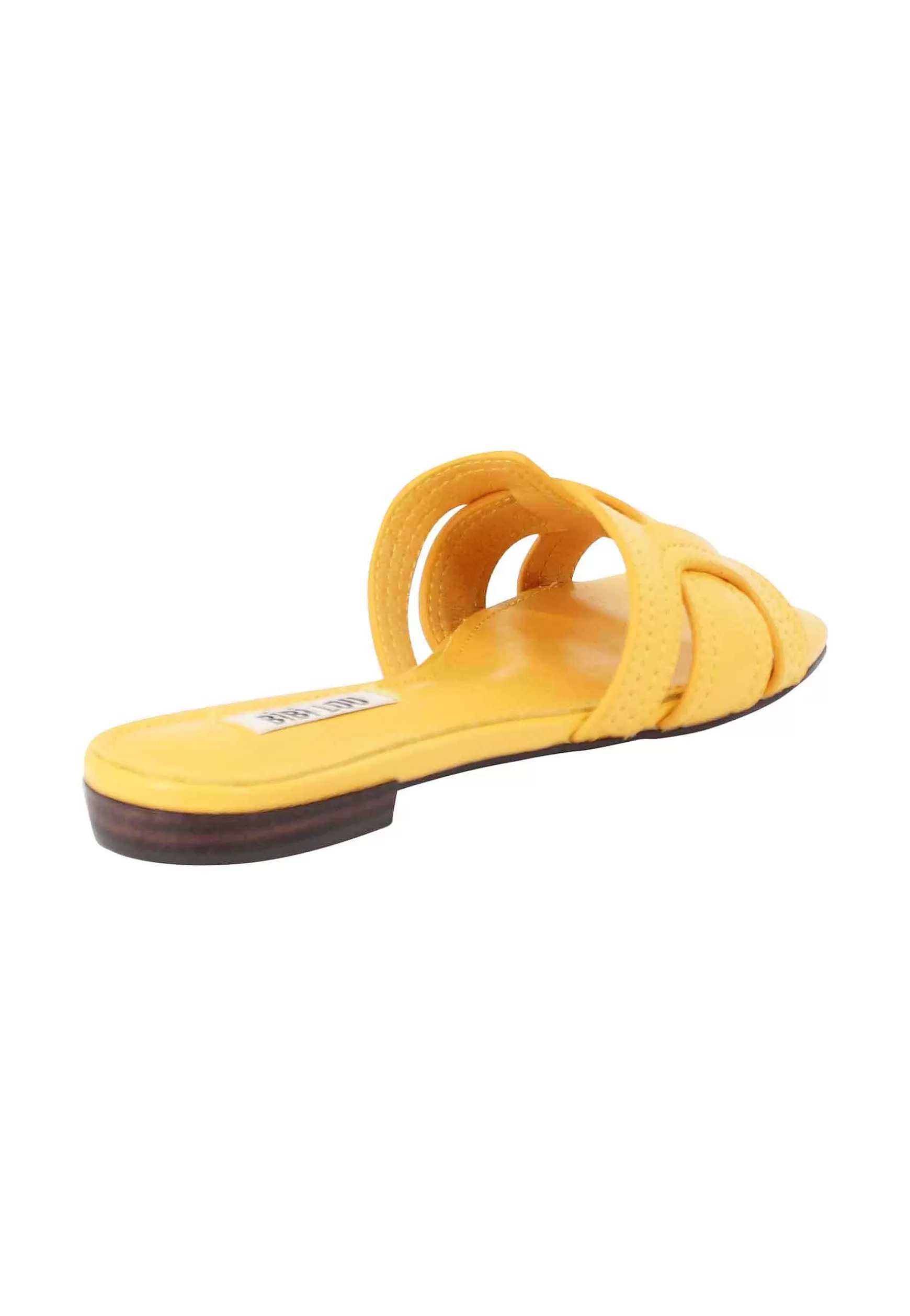 Sandali Bassi Cremes Donna In Pelle Senape E Punta Quadra*Bibi Lou Flash Sale