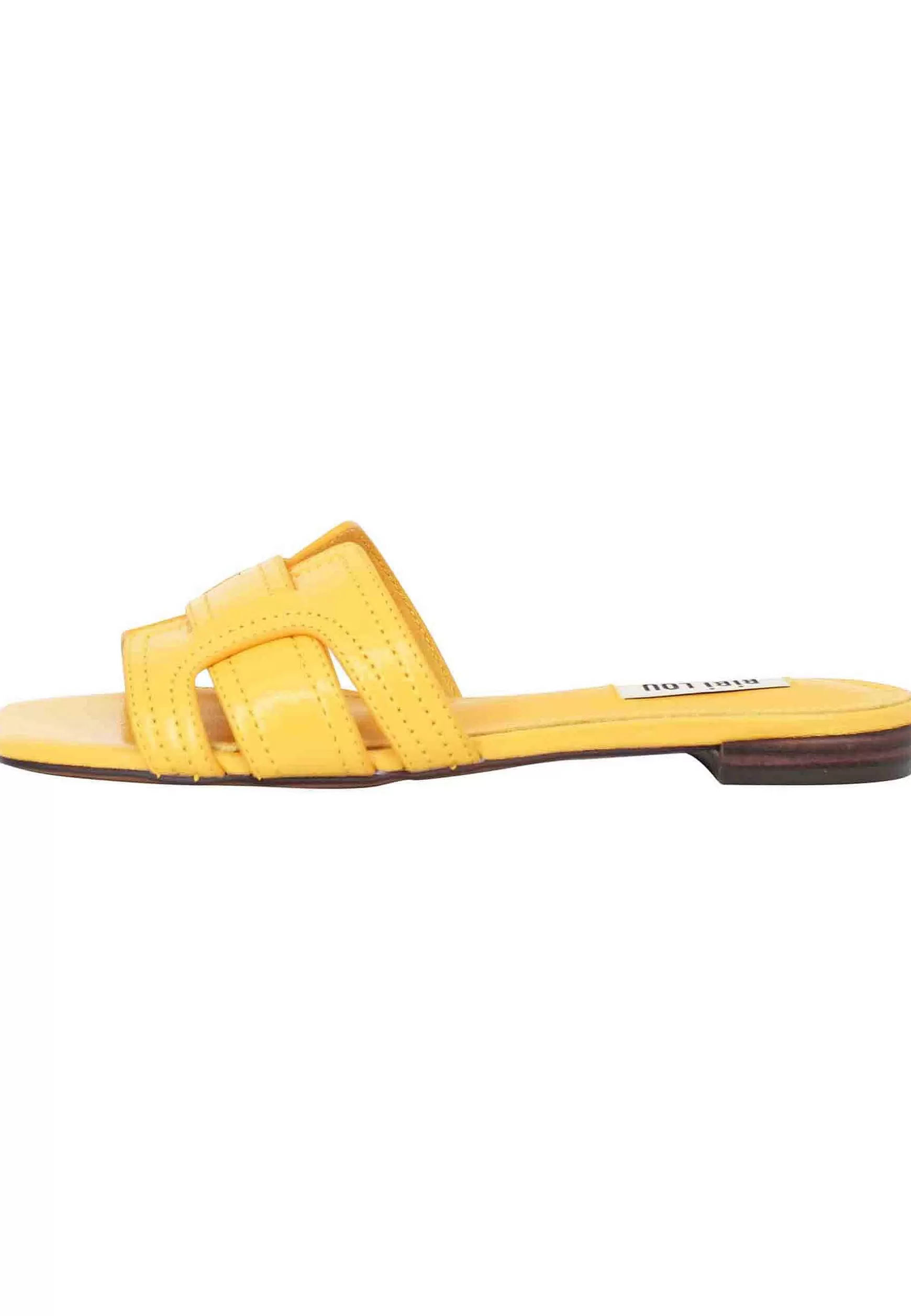 Sandali Bassi Cremes Donna In Pelle Senape E Punta Quadra*Bibi Lou Flash Sale