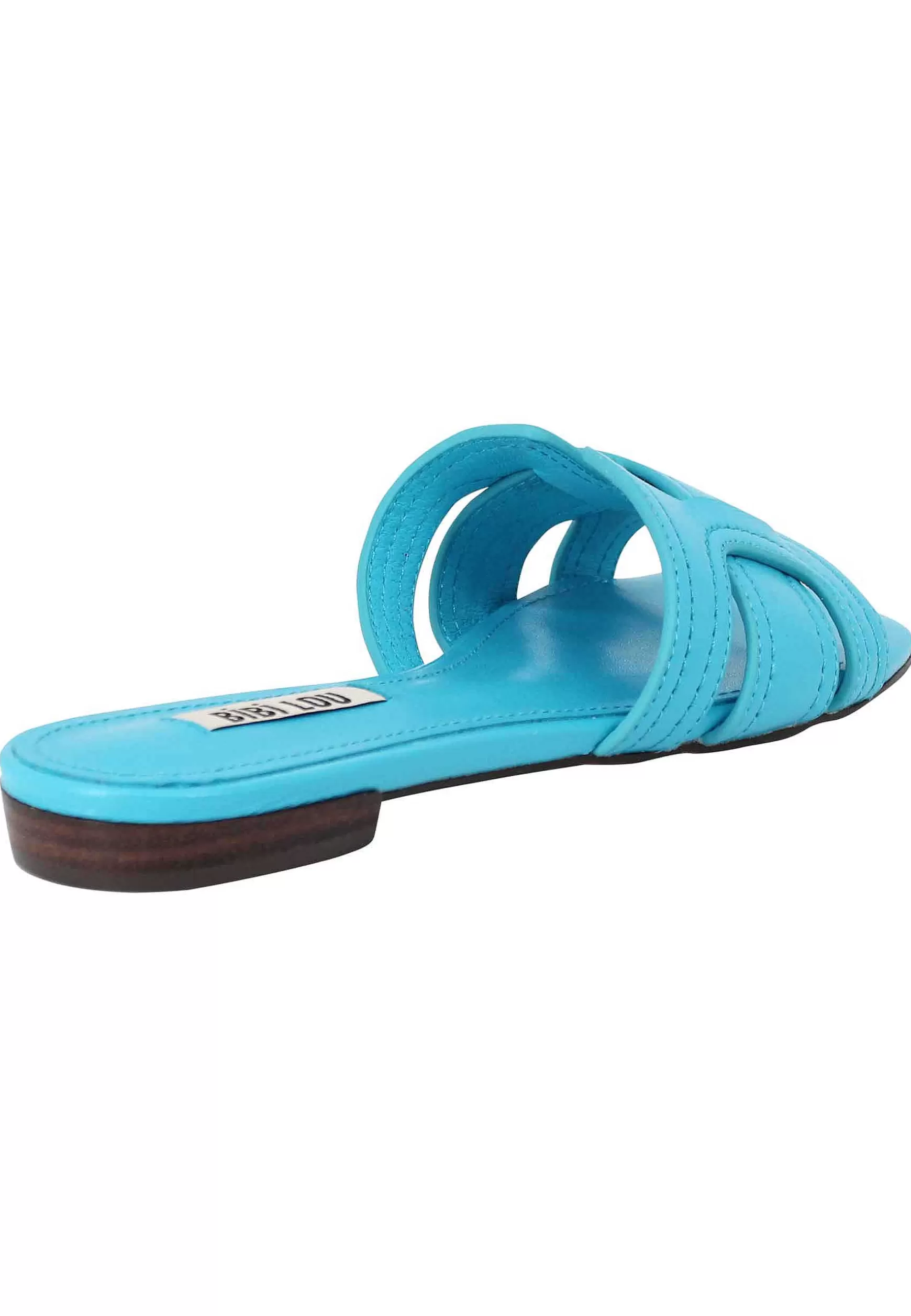 Sandali Bassi Cremes Donna In Pelle Turchese E Punta Quadra*Bibi Lou Best