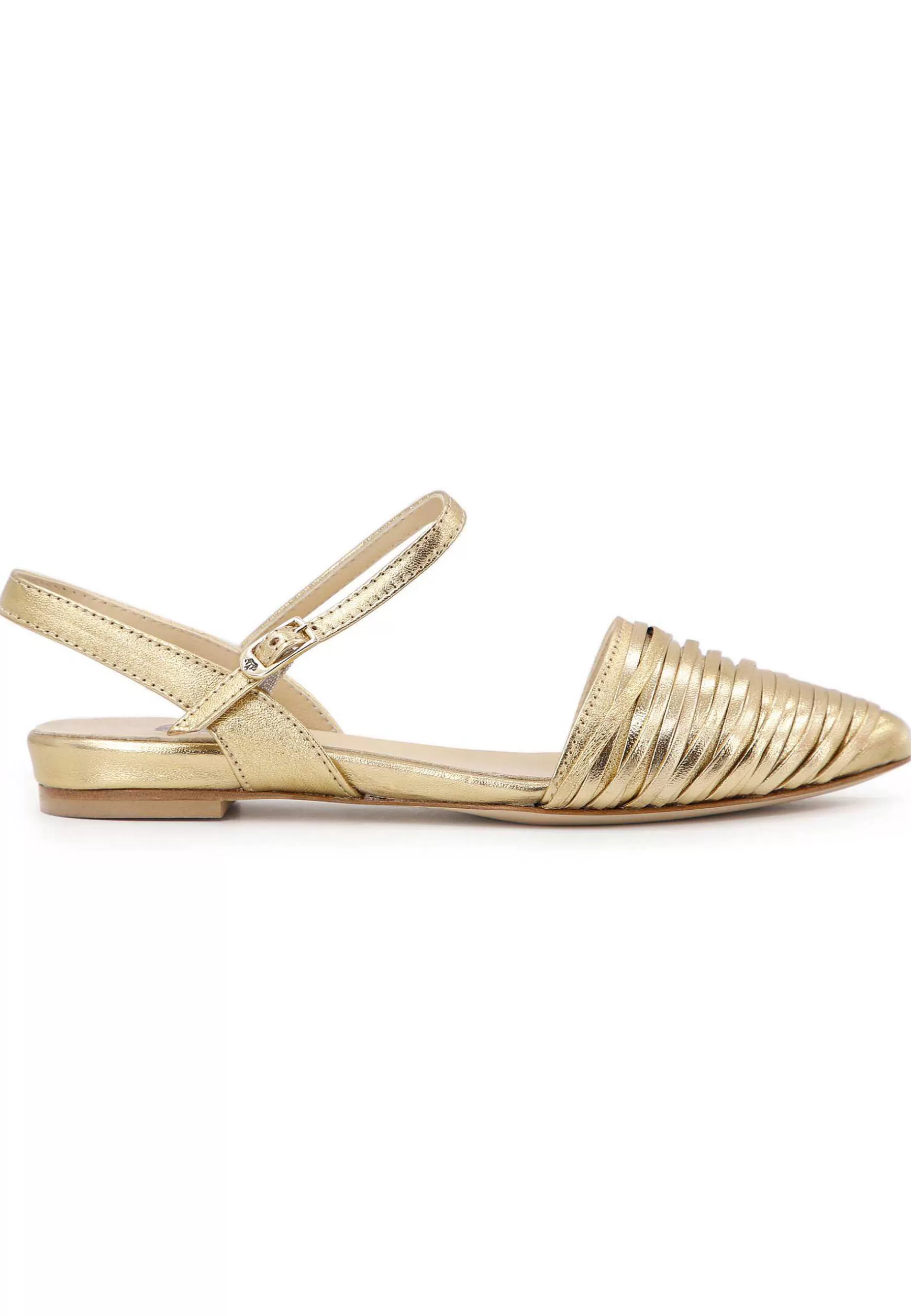 Sandai Bassi Donna In Pee aminata Oro Con Cinturino Aa Cavigia*L New