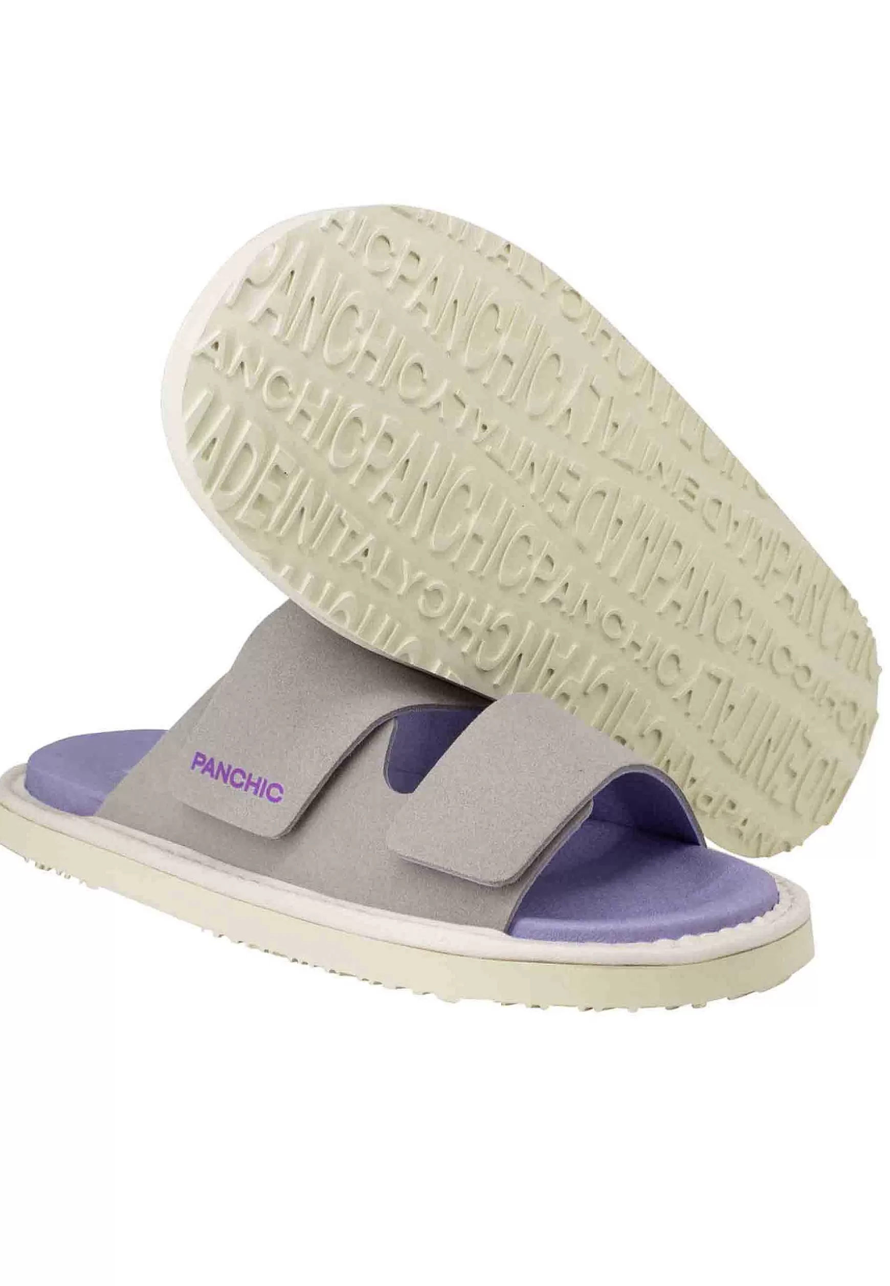 Sandali Donna A Doppia Fascia In Tessuto Grigio Fondo Gomma 0009V001*Panchic Clearance