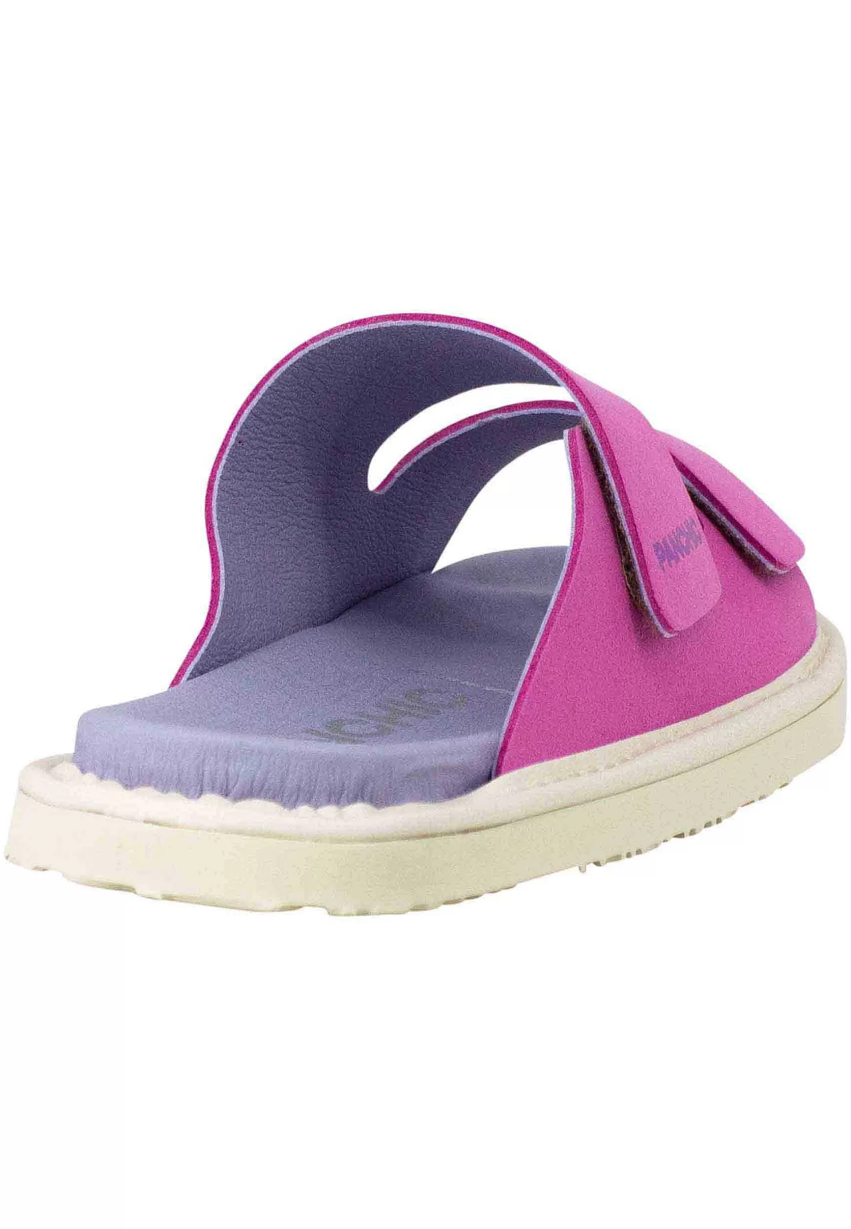 Sandali Donna A Doppia Fascia In Tessuto Rosa Fondo Gomma 0009G017*Panchic Best Sale