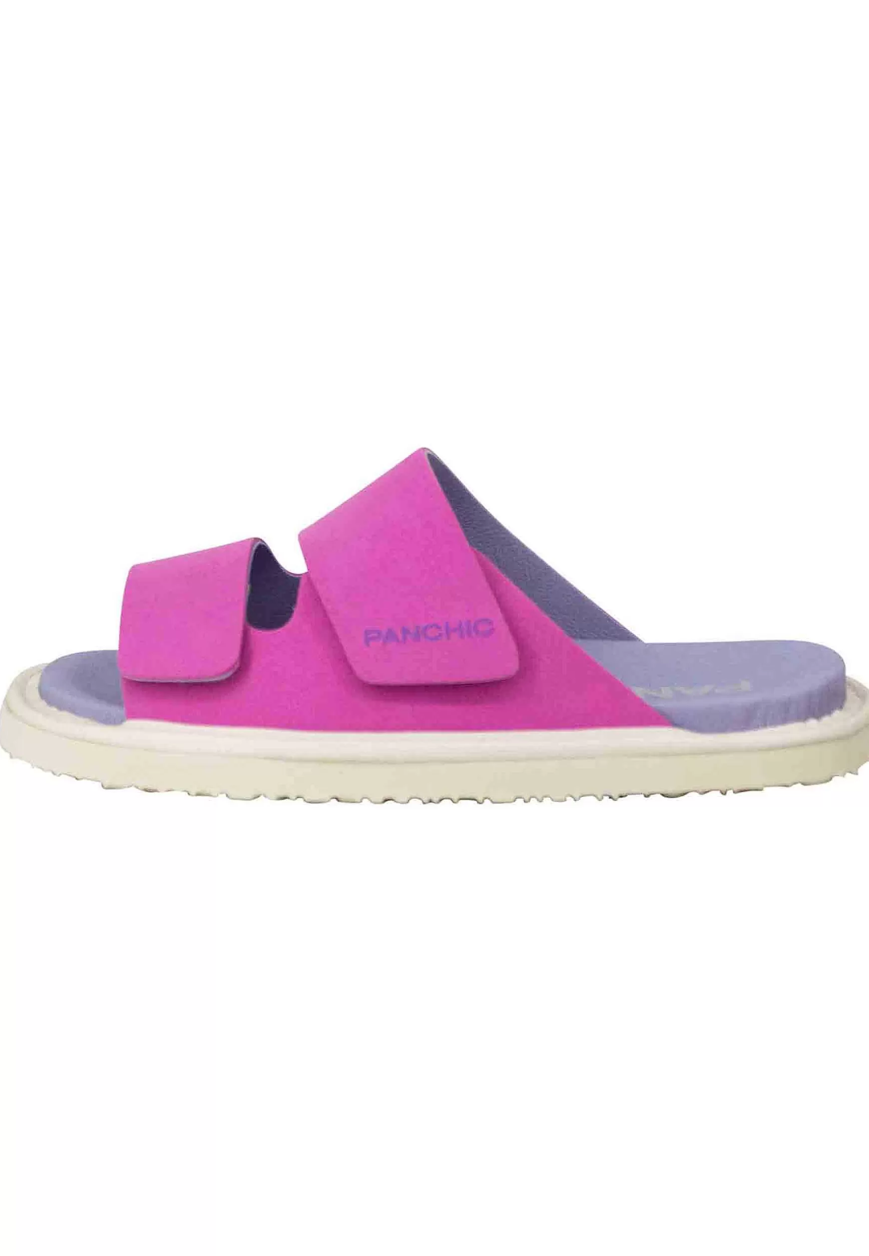 Sandali Donna A Doppia Fascia In Tessuto Rosa Fondo Gomma 0009G017*Panchic Best Sale