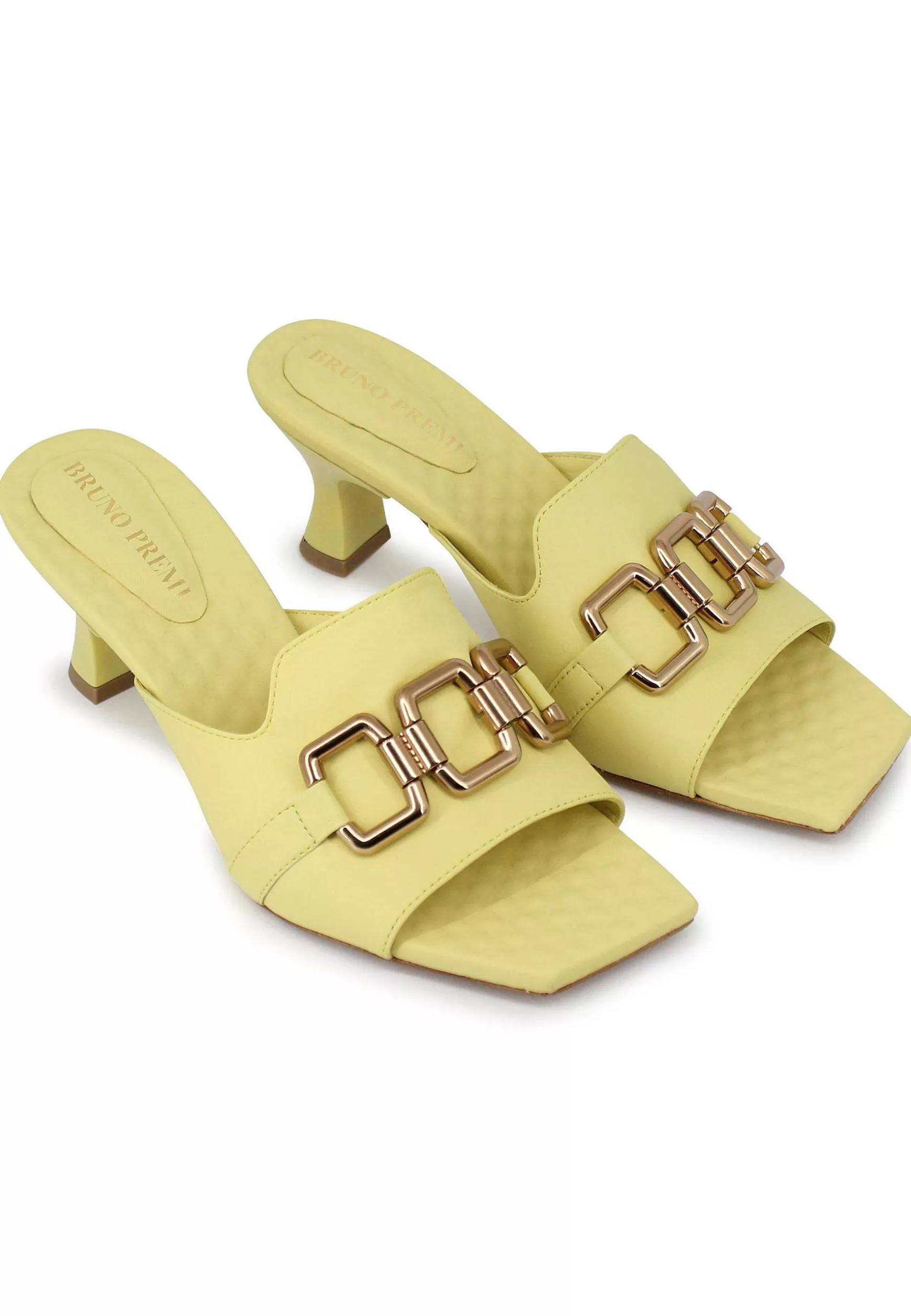 Sandali Donna Clet Gapo In Pelle Gialla Con Morsetto*Bruno Premi Shop