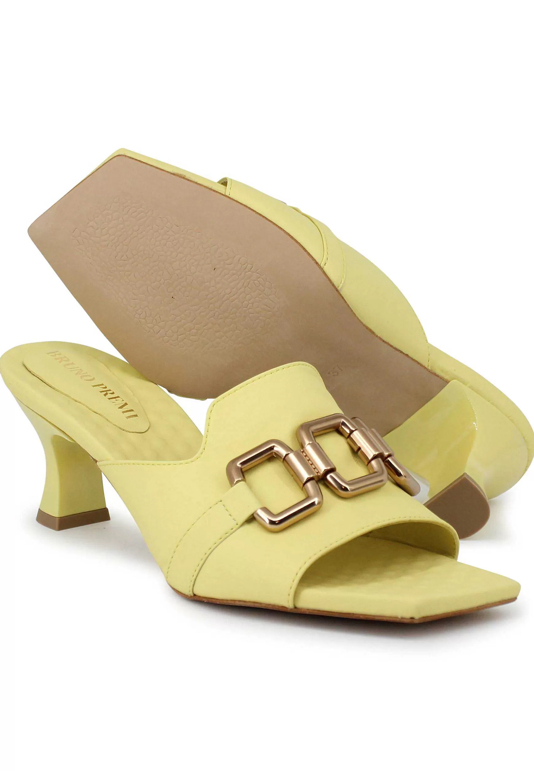 Sandali Donna Clet Gapo In Pelle Gialla Con Morsetto*Bruno Premi Shop