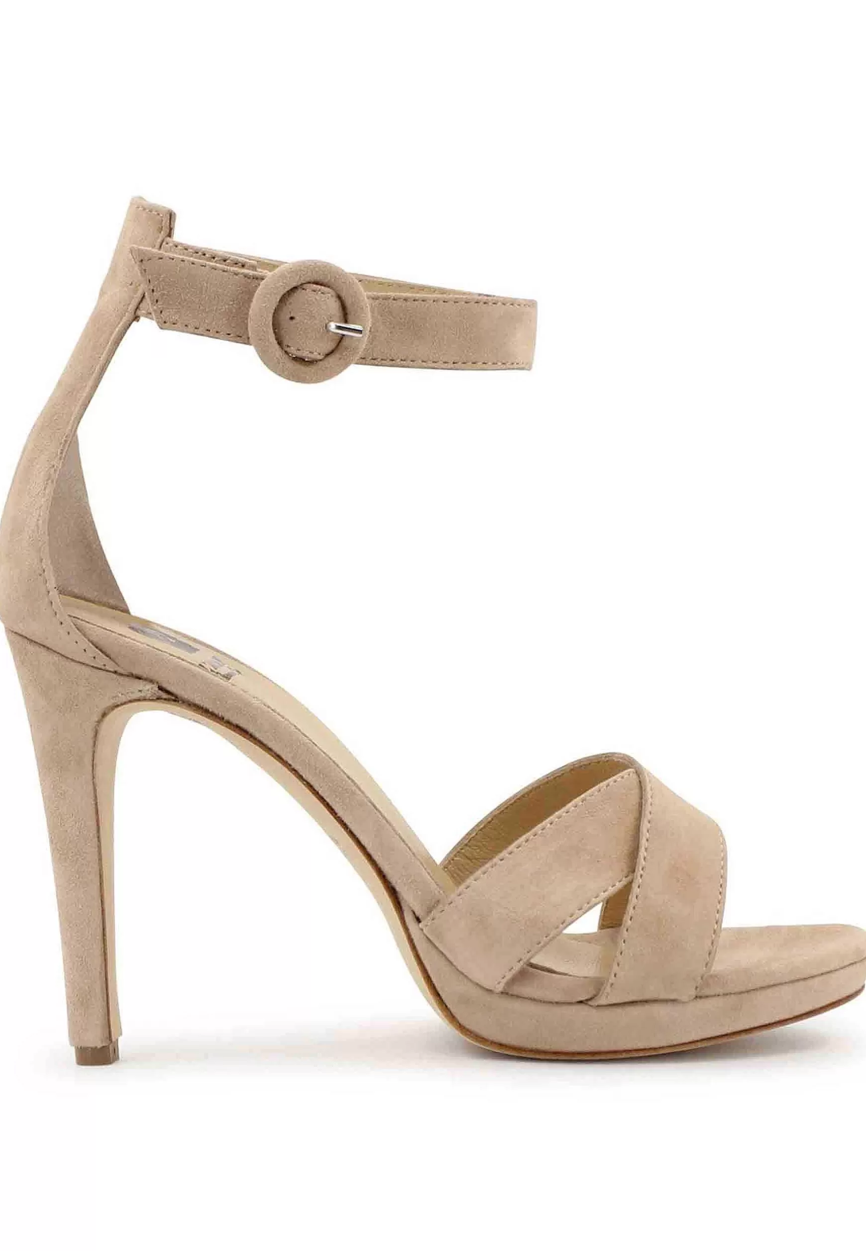Sandai Donna In Camoscio Nude Con Tacco Ato E Cinturino Aa Cavigia*L Clearance