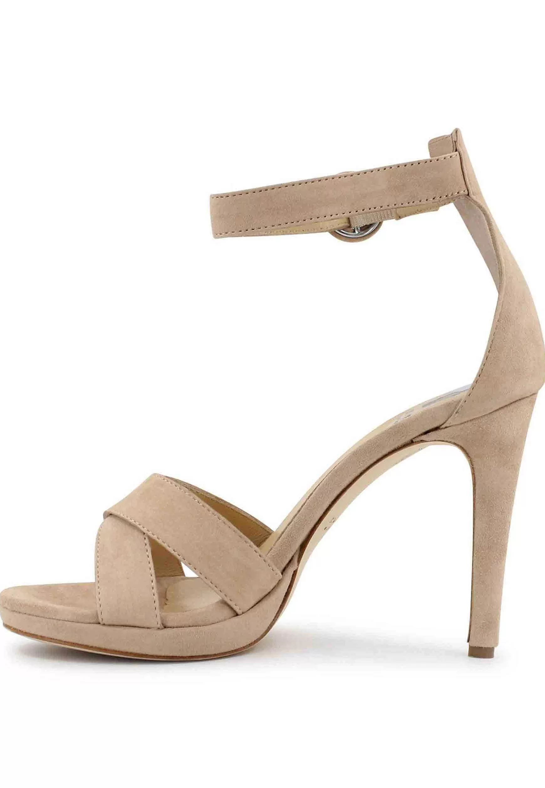 Sandai Donna In Camoscio Nude Con Tacco Ato E Cinturino Aa Cavigia*L Clearance