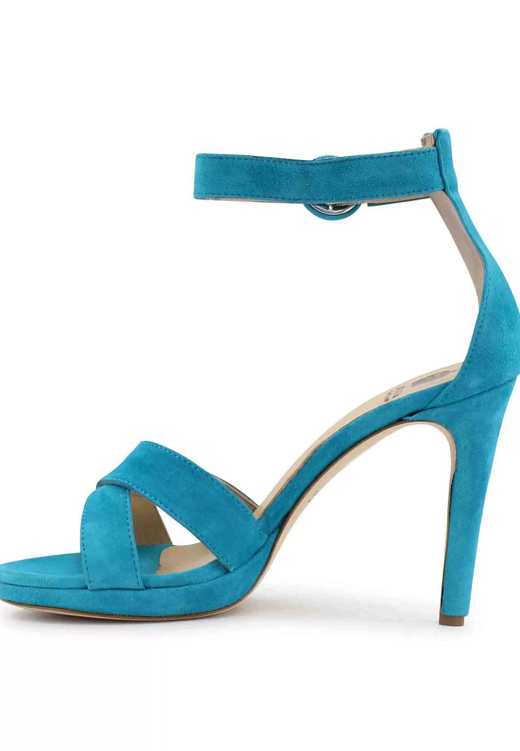 Sandai Donna In Pee Azzurra Con Tacco Ato E Cinturino Aa Cavigia*L Cheap