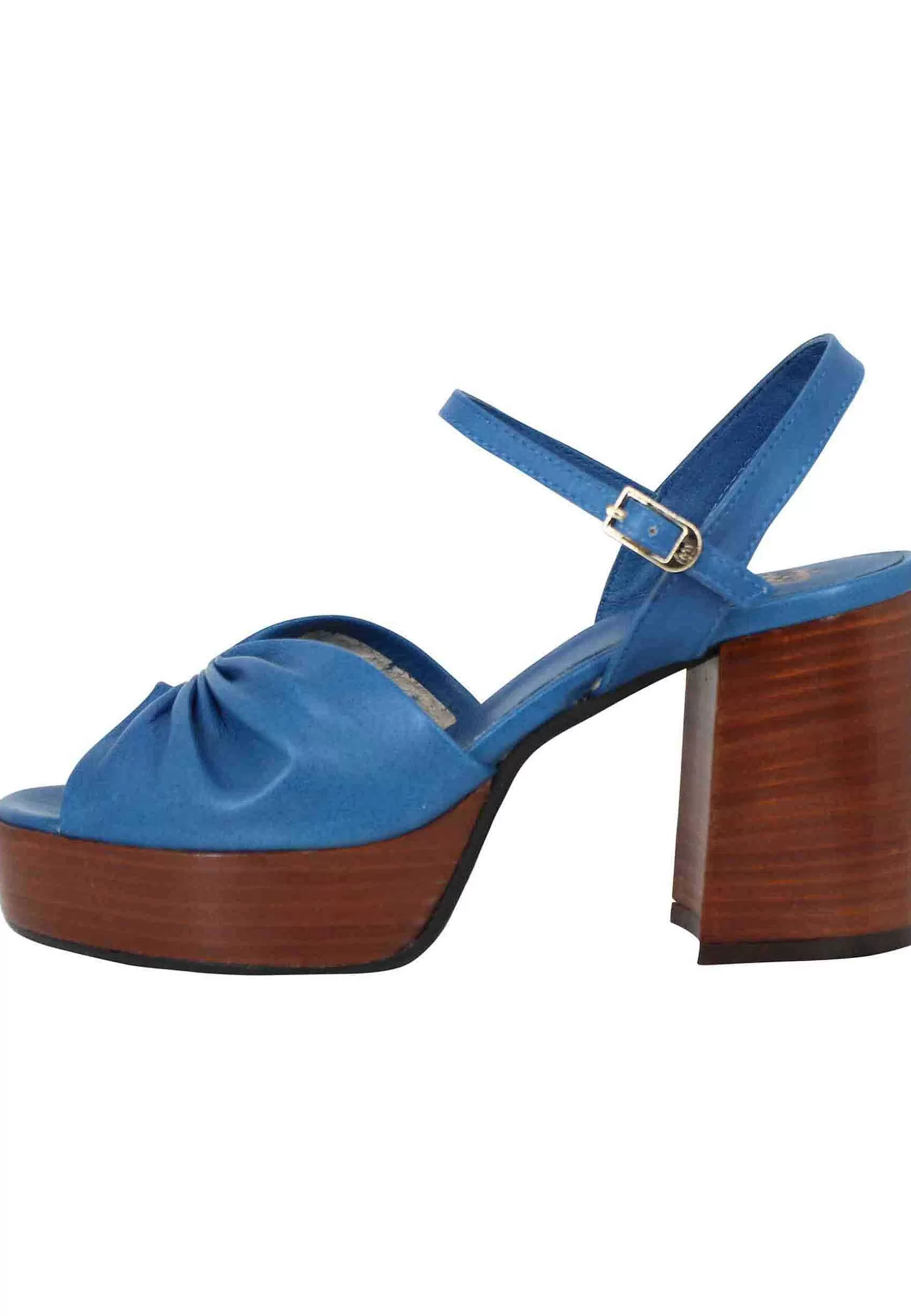 Sandai Donna In Pee Bu Con Tacco E Pateau In Cuoio*L Fashion