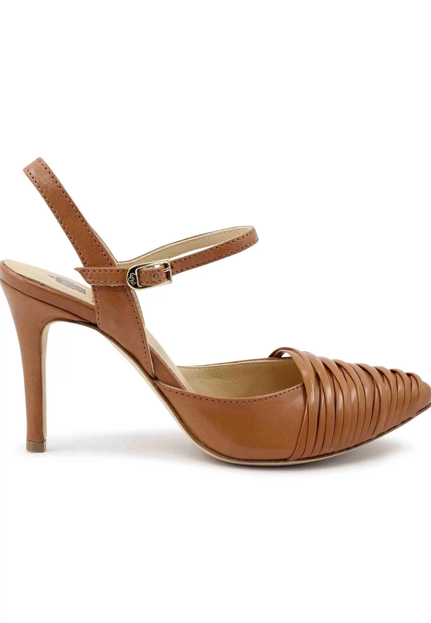 Sandai Donna In Pee Cuoio Con Tacco Ato E Cinturino Aa Cavigia*L Clearance