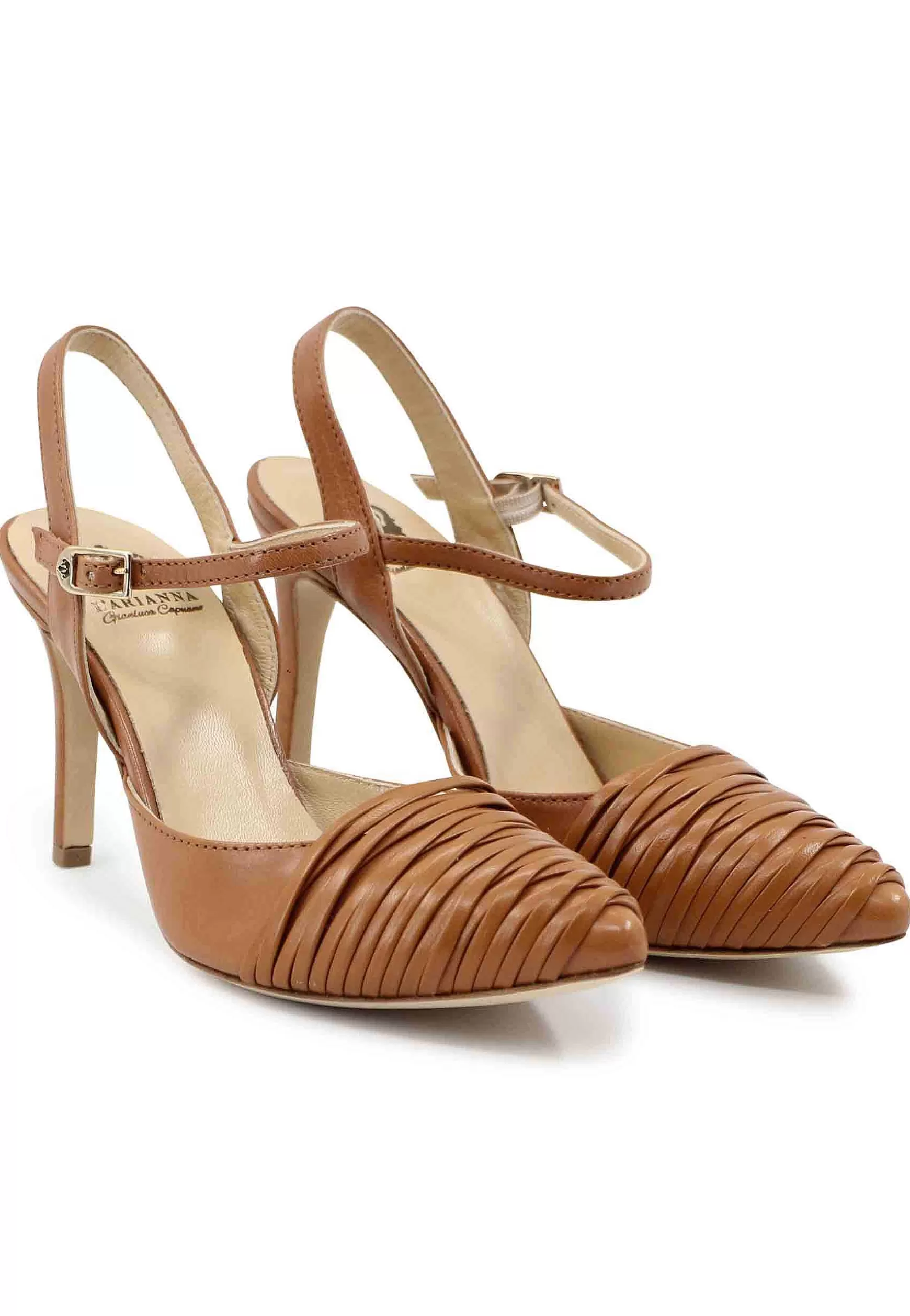 Sandai Donna In Pee Cuoio Con Tacco Ato E Cinturino Aa Cavigia*L Clearance