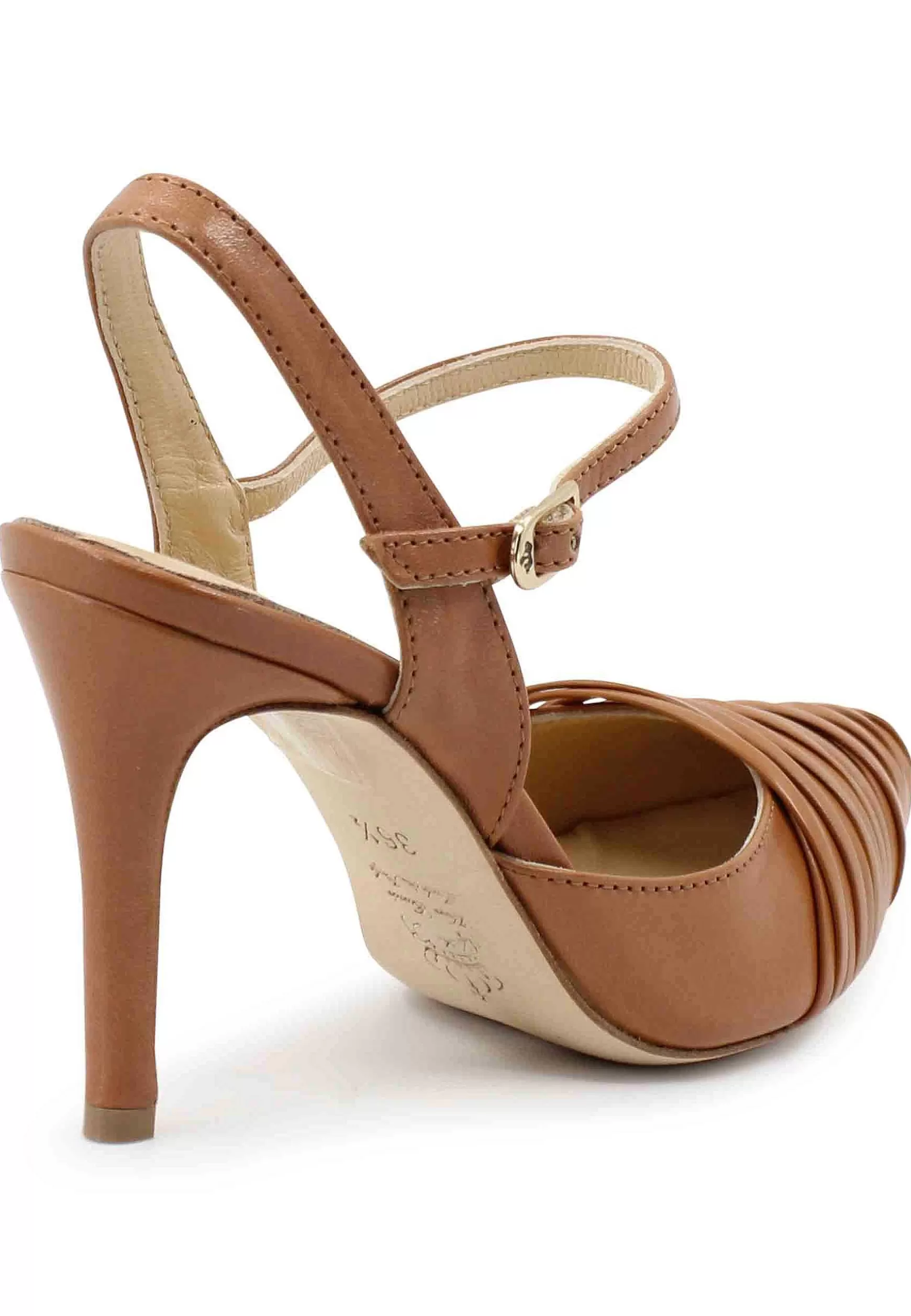 Sandai Donna In Pee Cuoio Con Tacco Ato E Cinturino Aa Cavigia*L Clearance