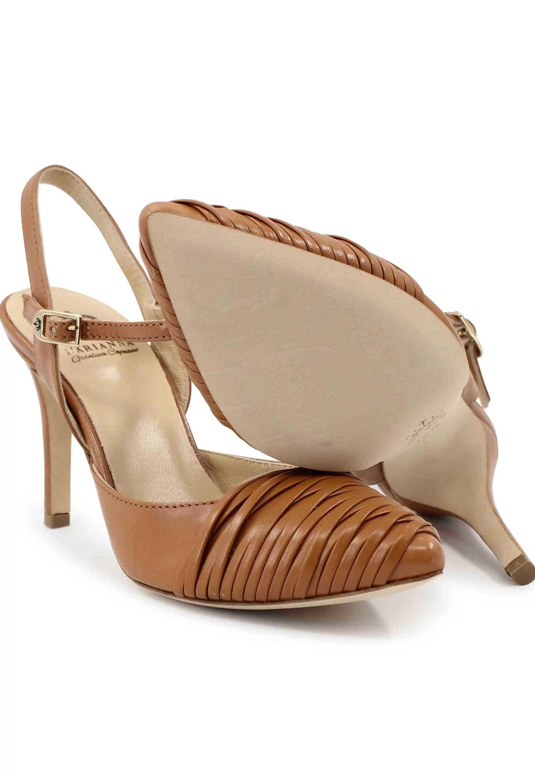 Sandai Donna In Pee Cuoio Con Tacco Ato E Cinturino Aa Cavigia*L Clearance