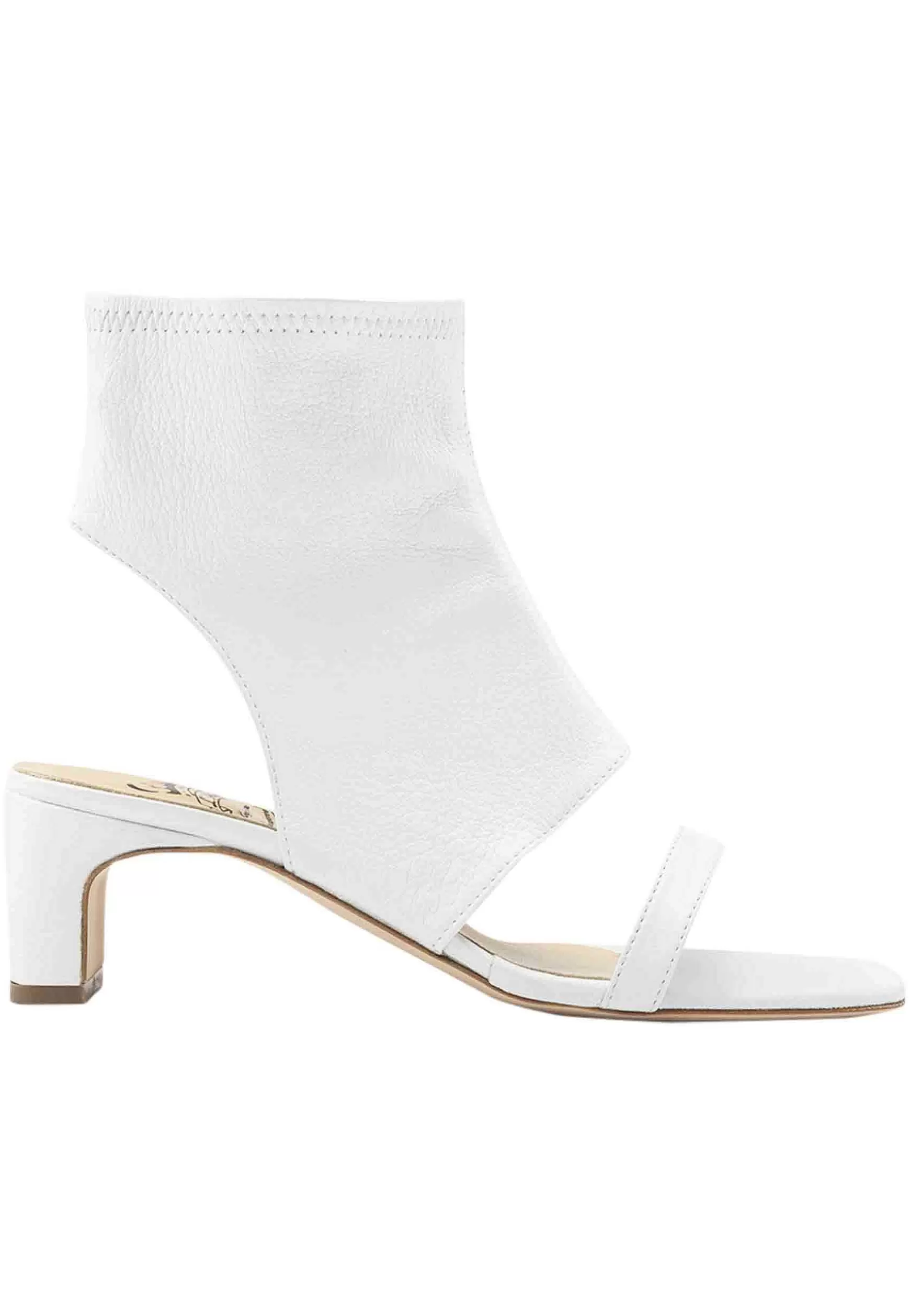 Sandai Donna In Pee Easticizzata Bianca Con Tacco Medio E Cavigiera*L Online