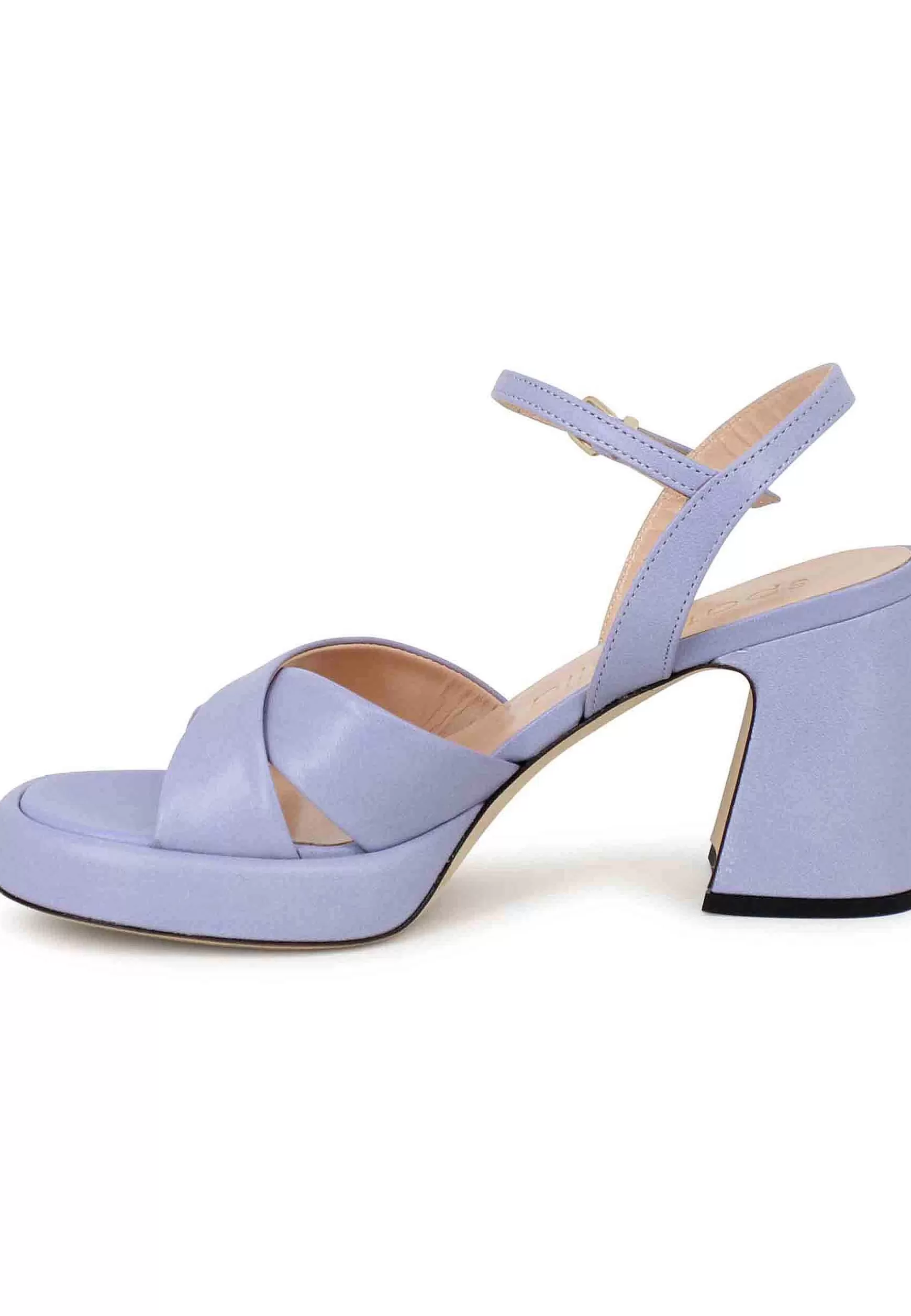 Sandali Donna In Pelle Glicine Con Tacco Alto E Cinturino Alla Caviglia** Online