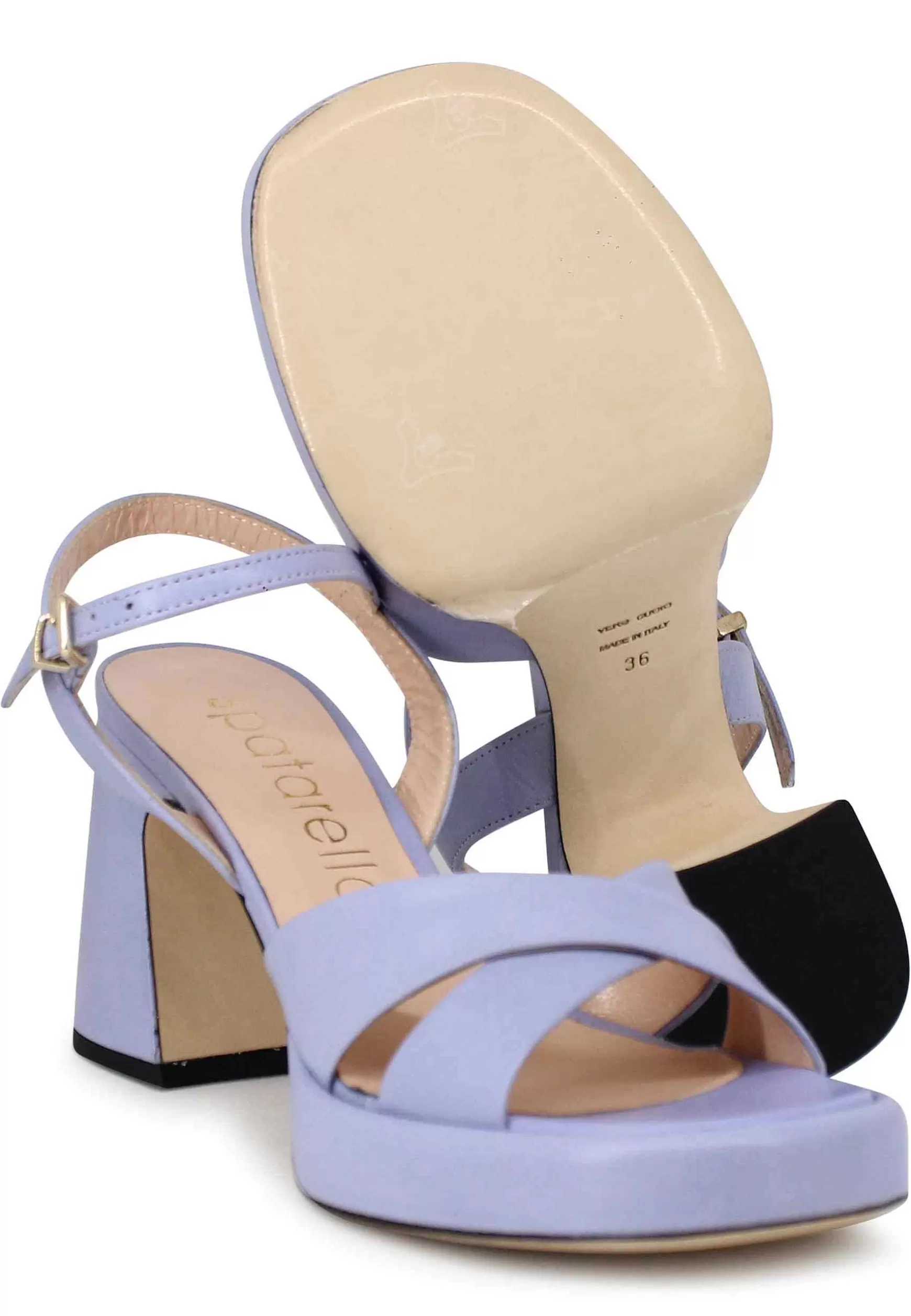 Sandali Donna In Pelle Glicine Con Tacco Alto E Cinturino Alla Caviglia** Online