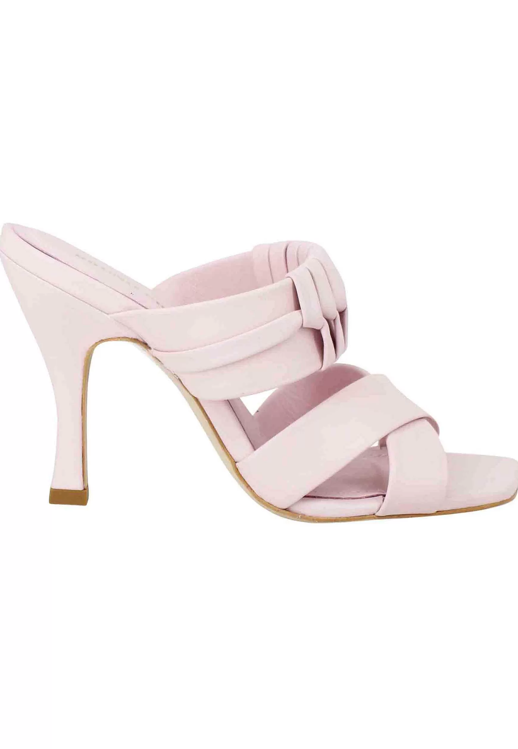 Sandali Donna In Pelle Glicine Con Tacco Alto E Punta Quadra*Bruno Premi Outlet