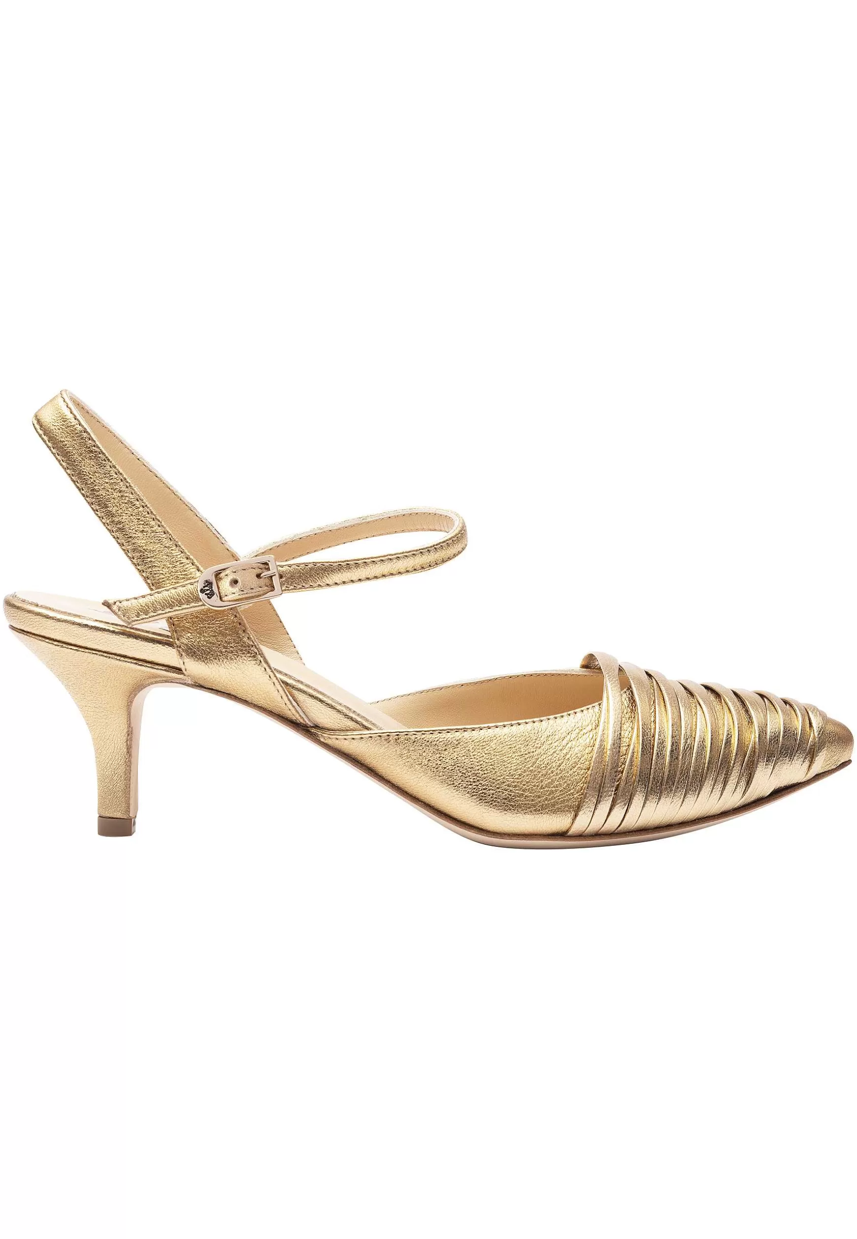Sandai Donna In Pee aminata Oro Tacco Medio E Cinturino Aa Cavigia*L Best
