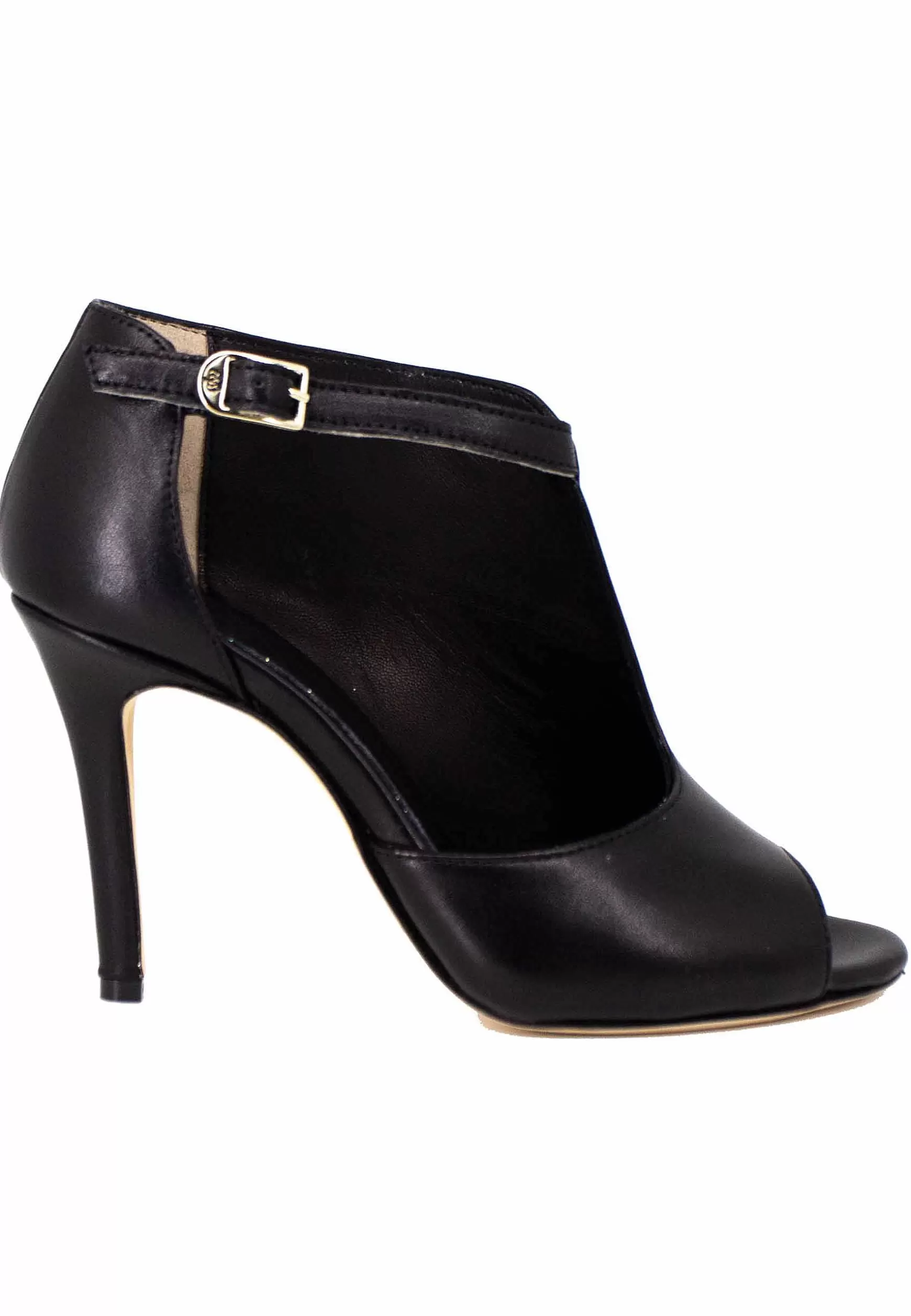 Sandai Donna In Pee Nera Con Cinturino E Tacco Ato*L Fashion