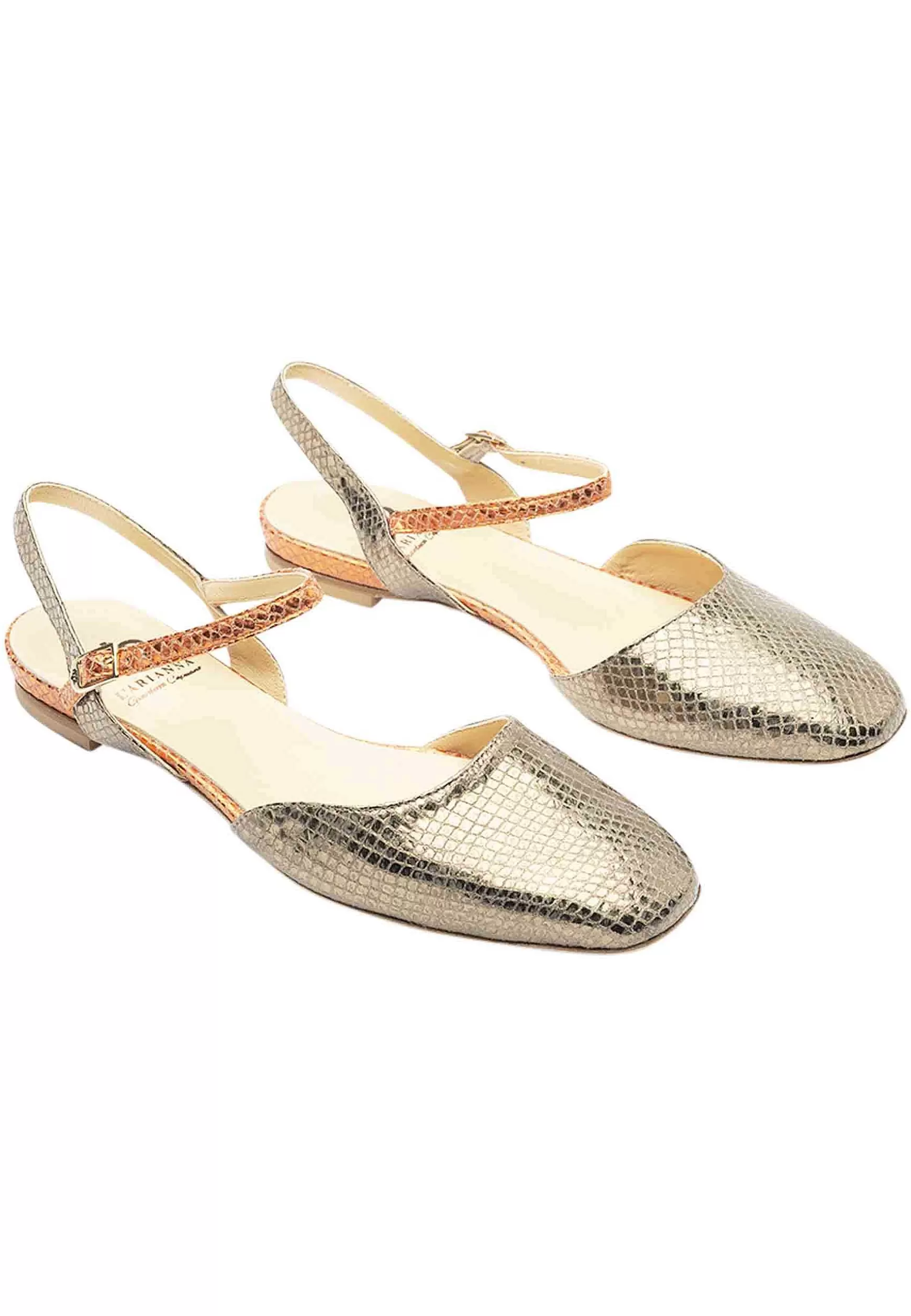 Sandai Donna In Pee Oro Punta Quadra Con Cinturino Aa Cavigia*L New