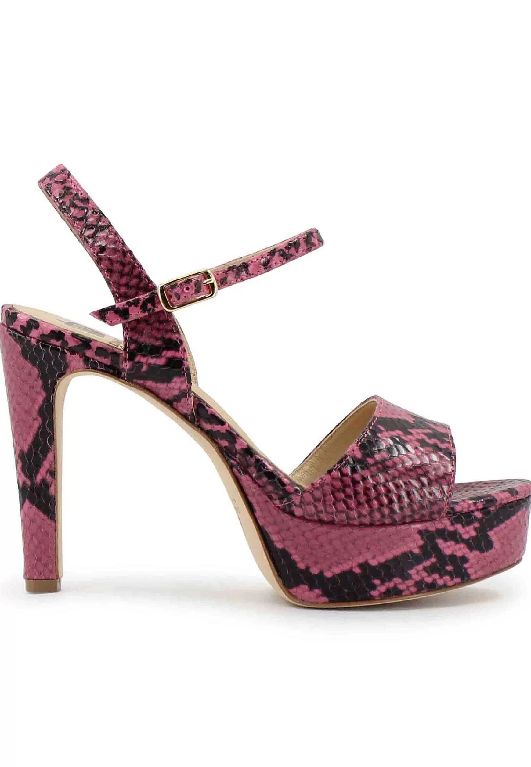 Sandai Donna In Pee Stampata Rosa Con Tacco Ato E Pateau*L Online