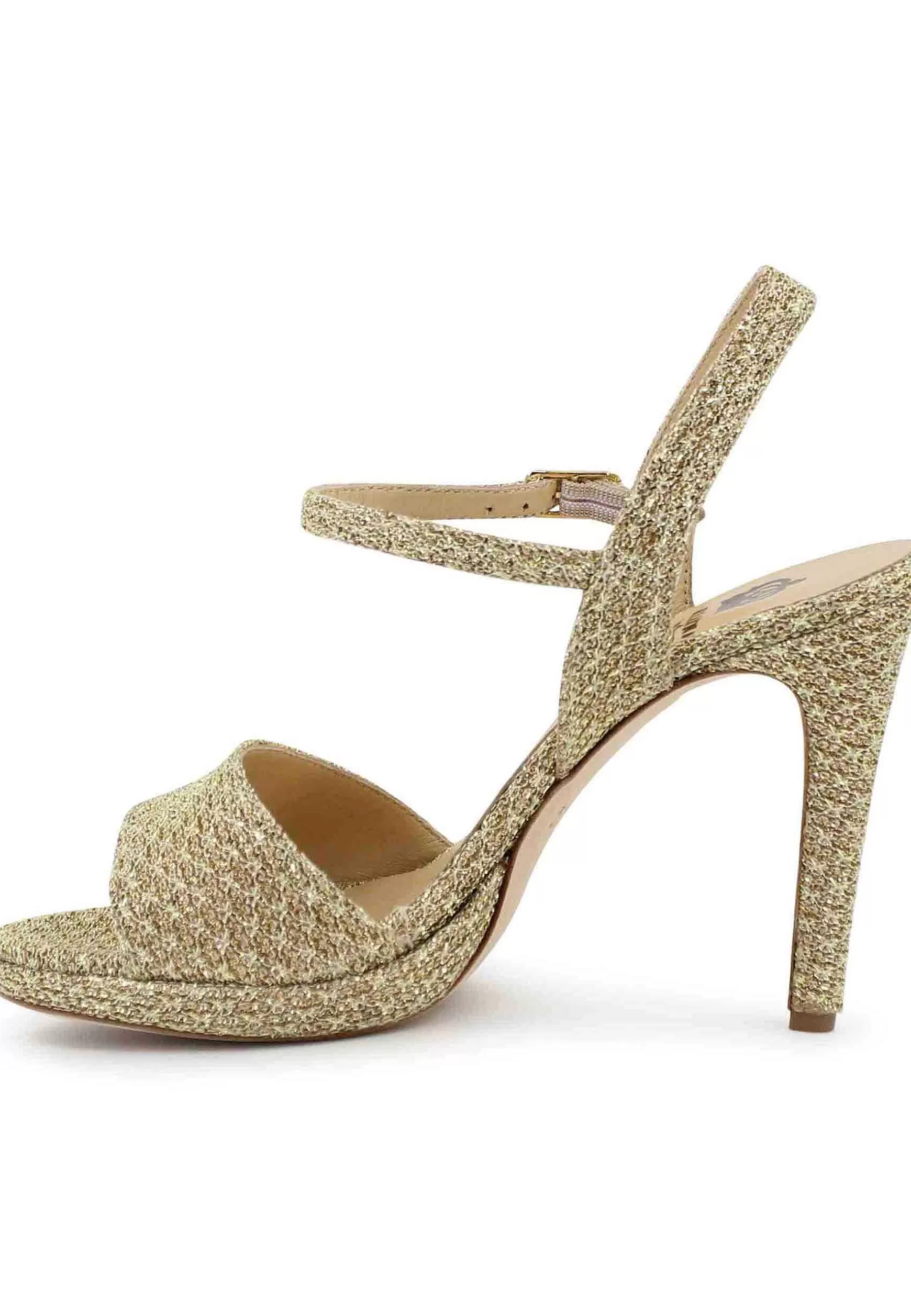 Sandai Donna In Tessuto Oro Con Tacco Ato A Spio*L Cheap