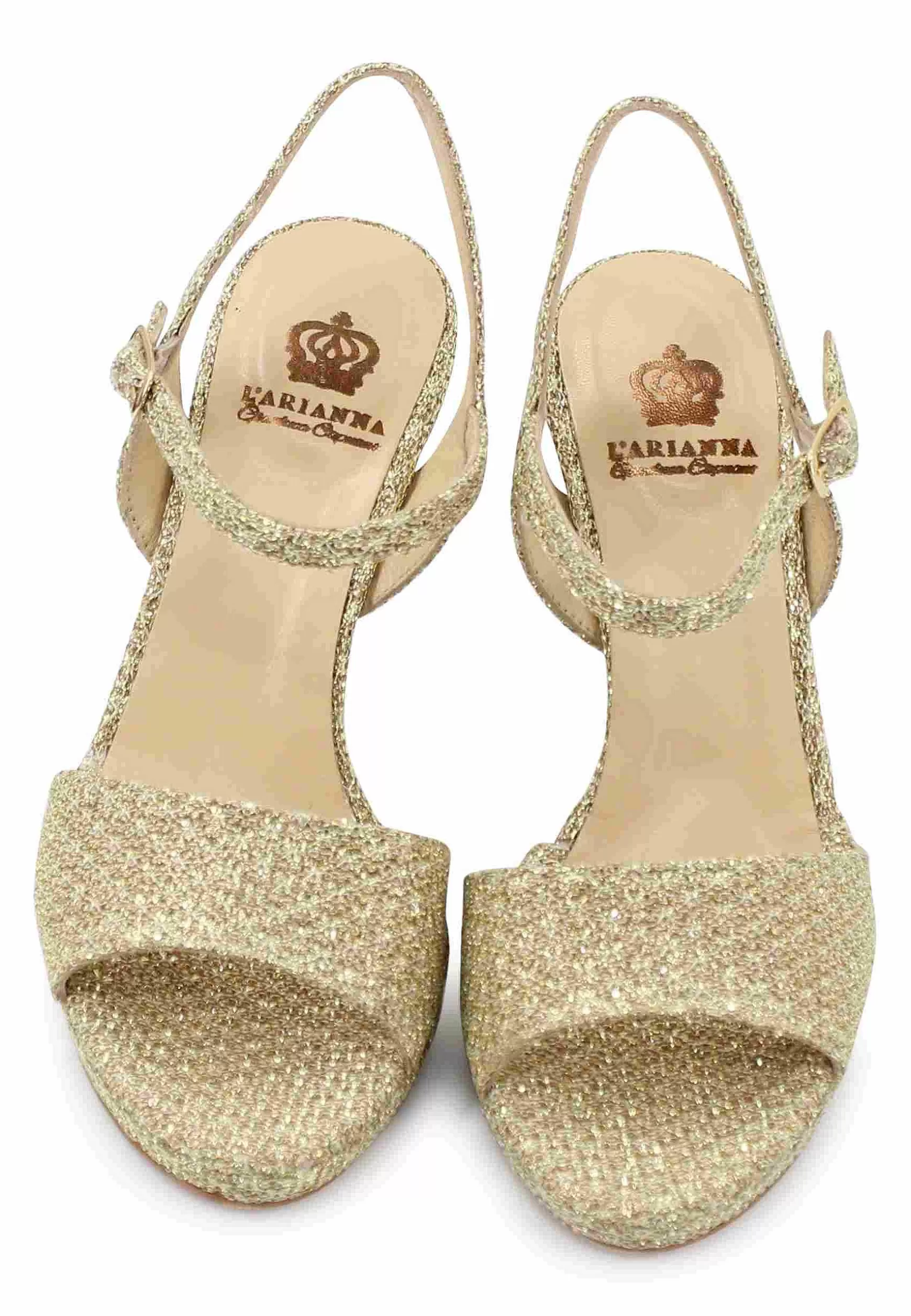 Sandai Donna In Tessuto Oro Con Tacco Ato A Spio*L Cheap