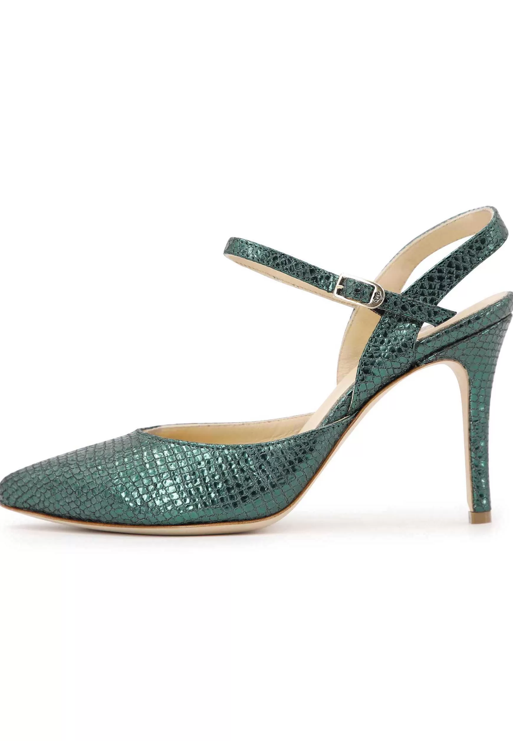 Sandai Donna Pee Verde Con Tacco Ato E Cinturino*L Outlet