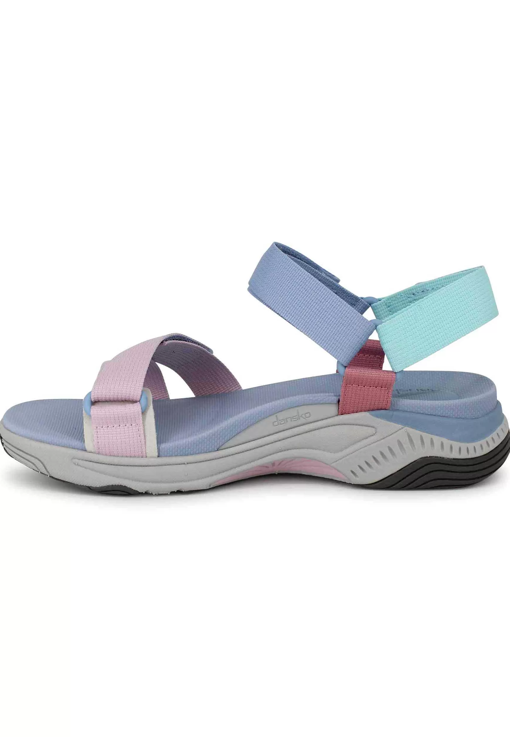 Sandali Donna Racquel In Tessuto Celelste Con Zeppa In Gomma*Dansko Discount
