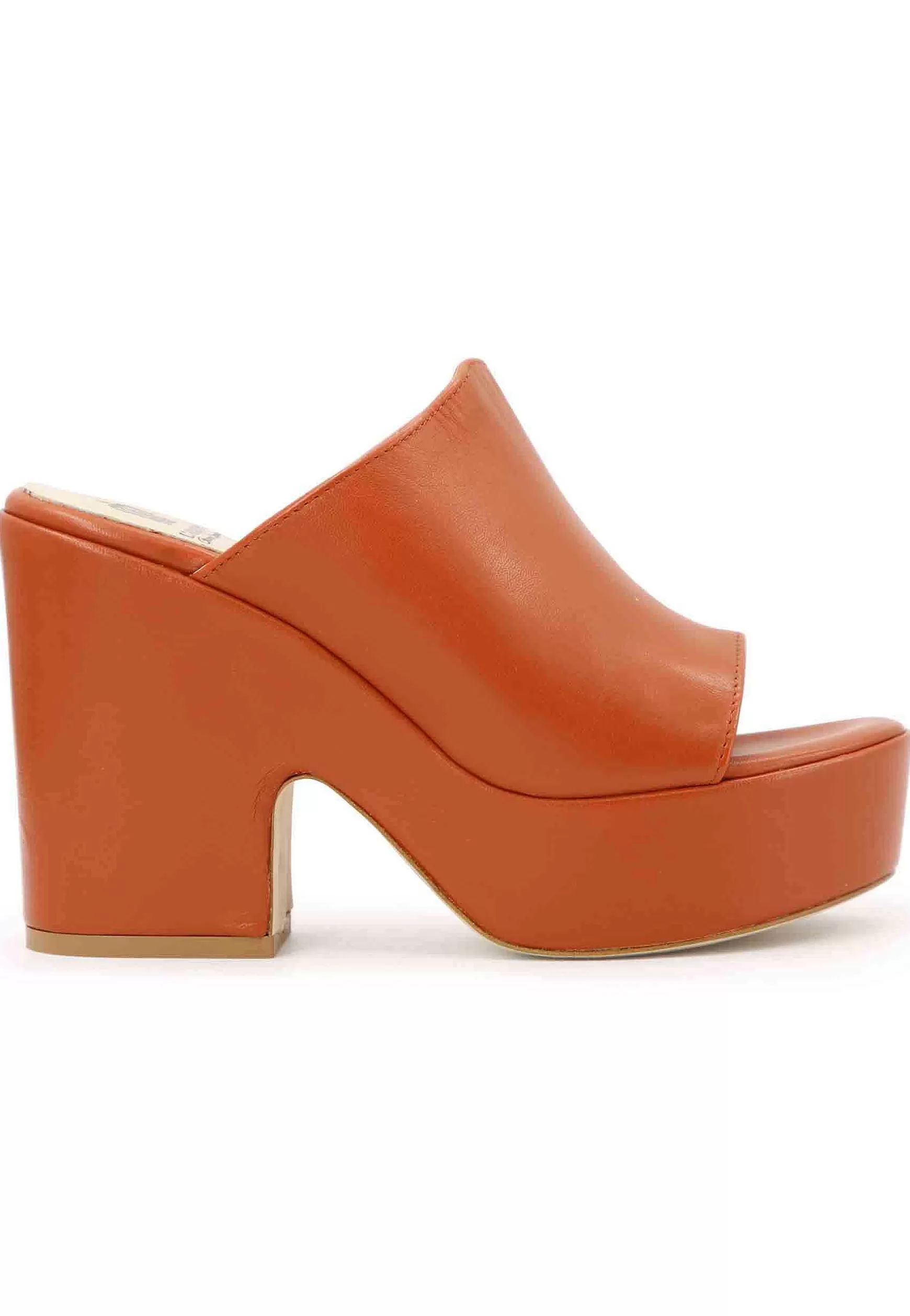 Sandai Donna Scazati In Pee Mattone Con Zeppa Ata In Tinta*L Fashion