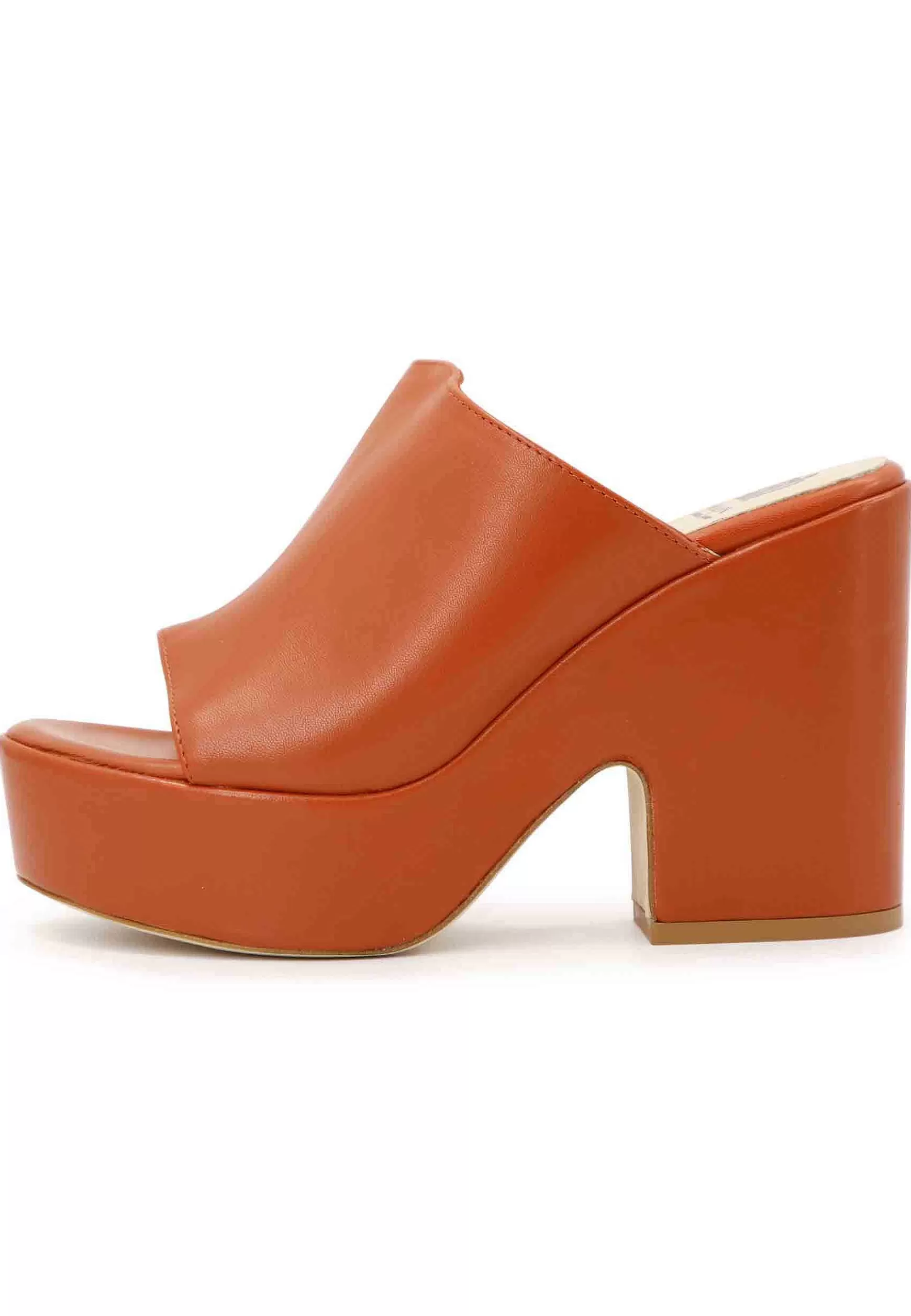 Sandai Donna Scazati In Pee Mattone Con Zeppa Ata In Tinta*L Fashion