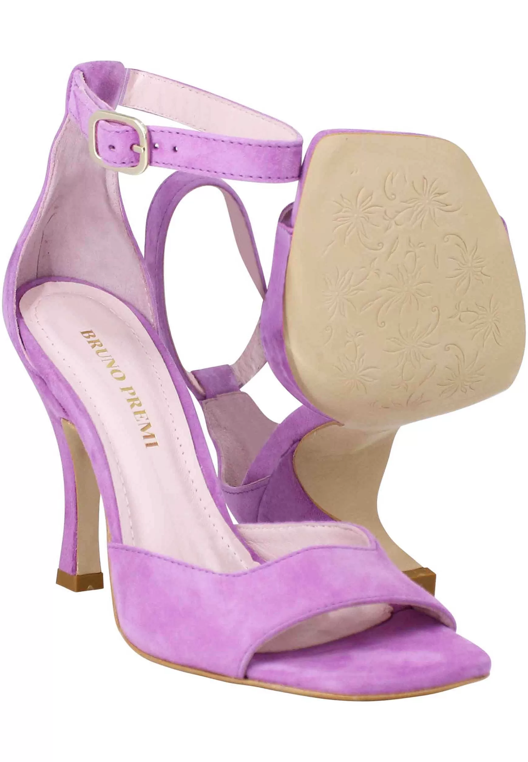 Sandali Donna Soly Lea In Camoscio Glicine Con Cinturino Alla Caviglia*Bruno Premi Flash Sale