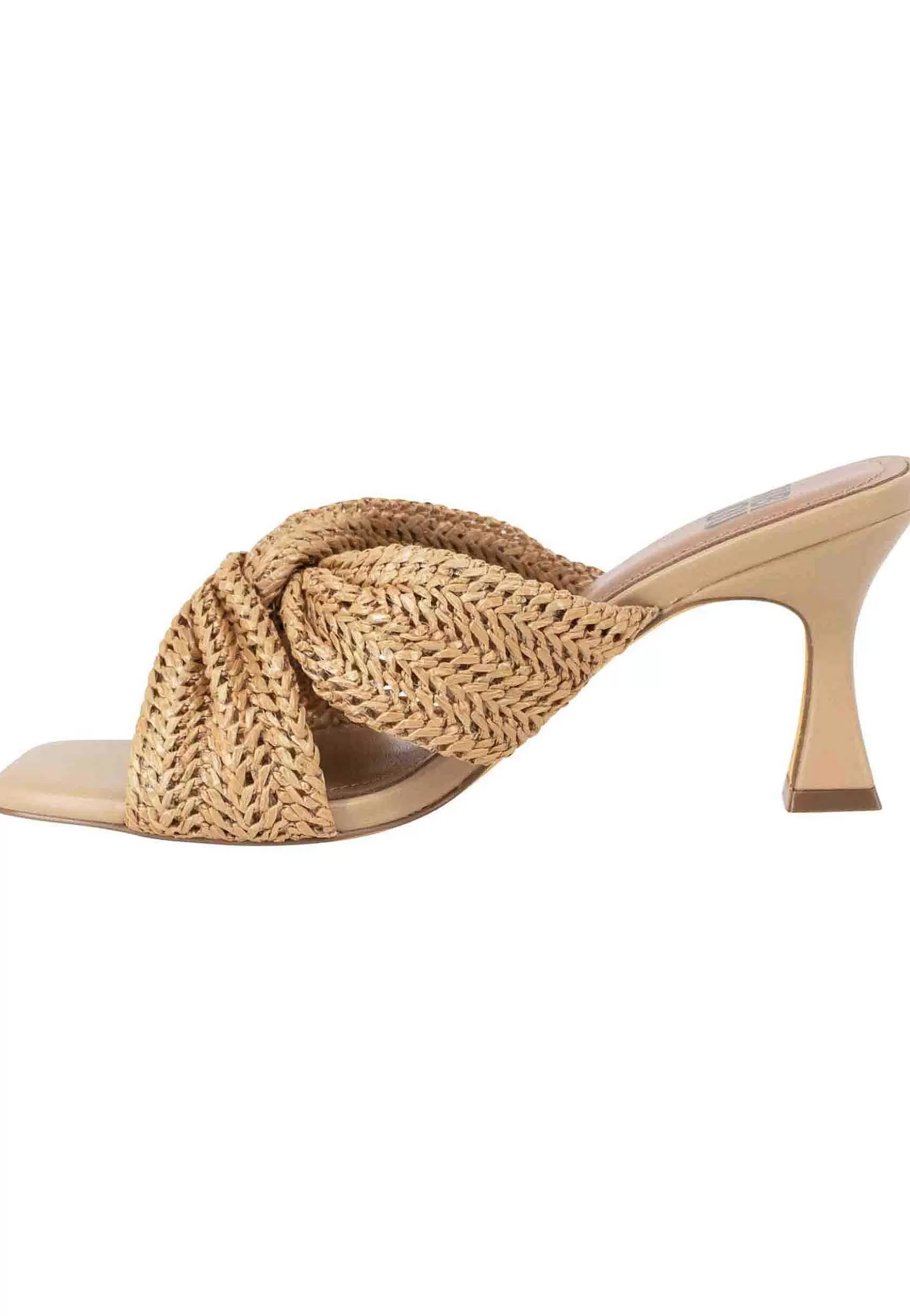 Sandali Donna Suize Tacco Alto In Pelle E Tessuto Cuoio Con Punta Quadra*Bibi Lou Shop