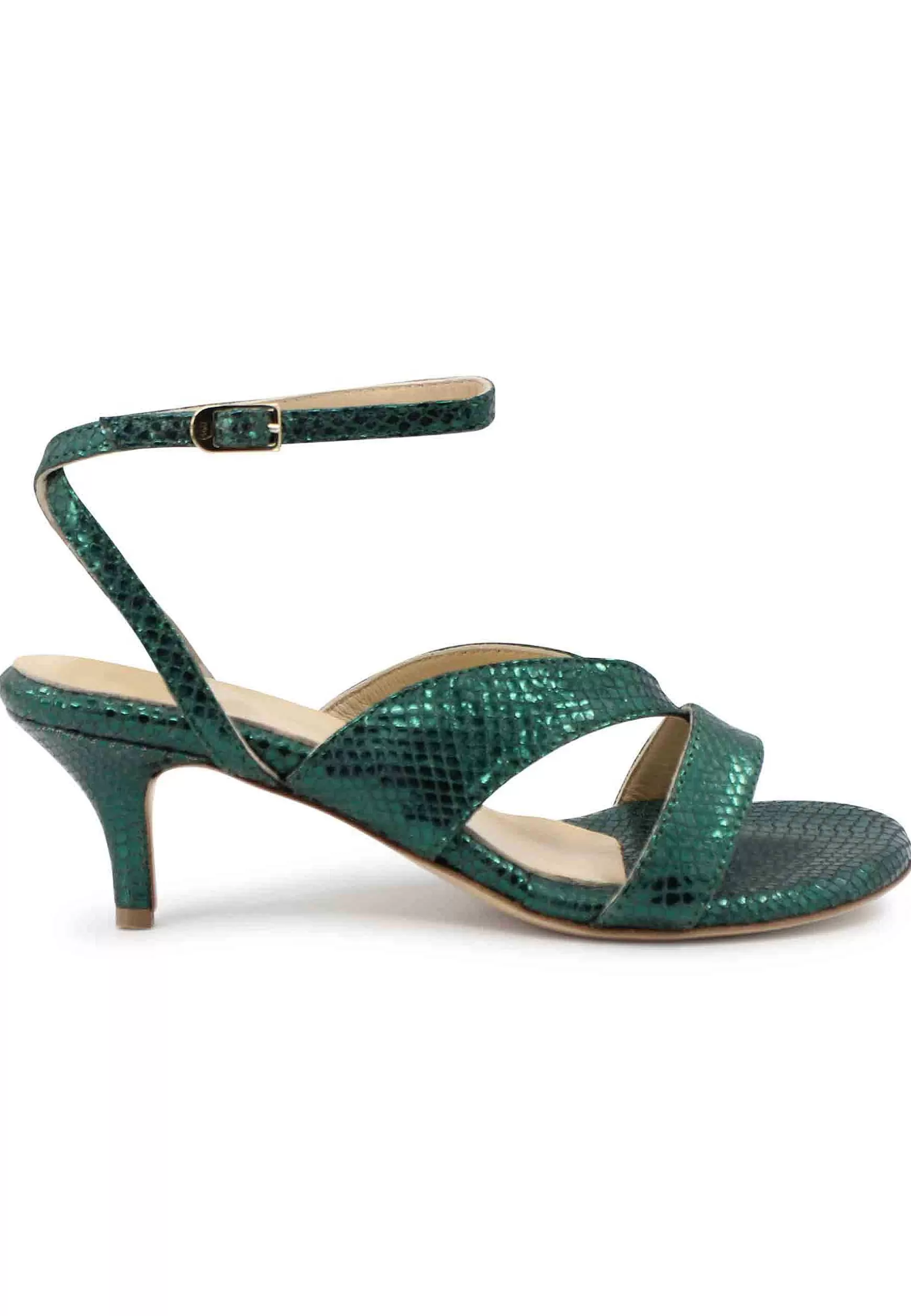 Sandai Infradito Donna In Pee aminata Verde Con Cinturino Aa Cavigia*L Flash Sale