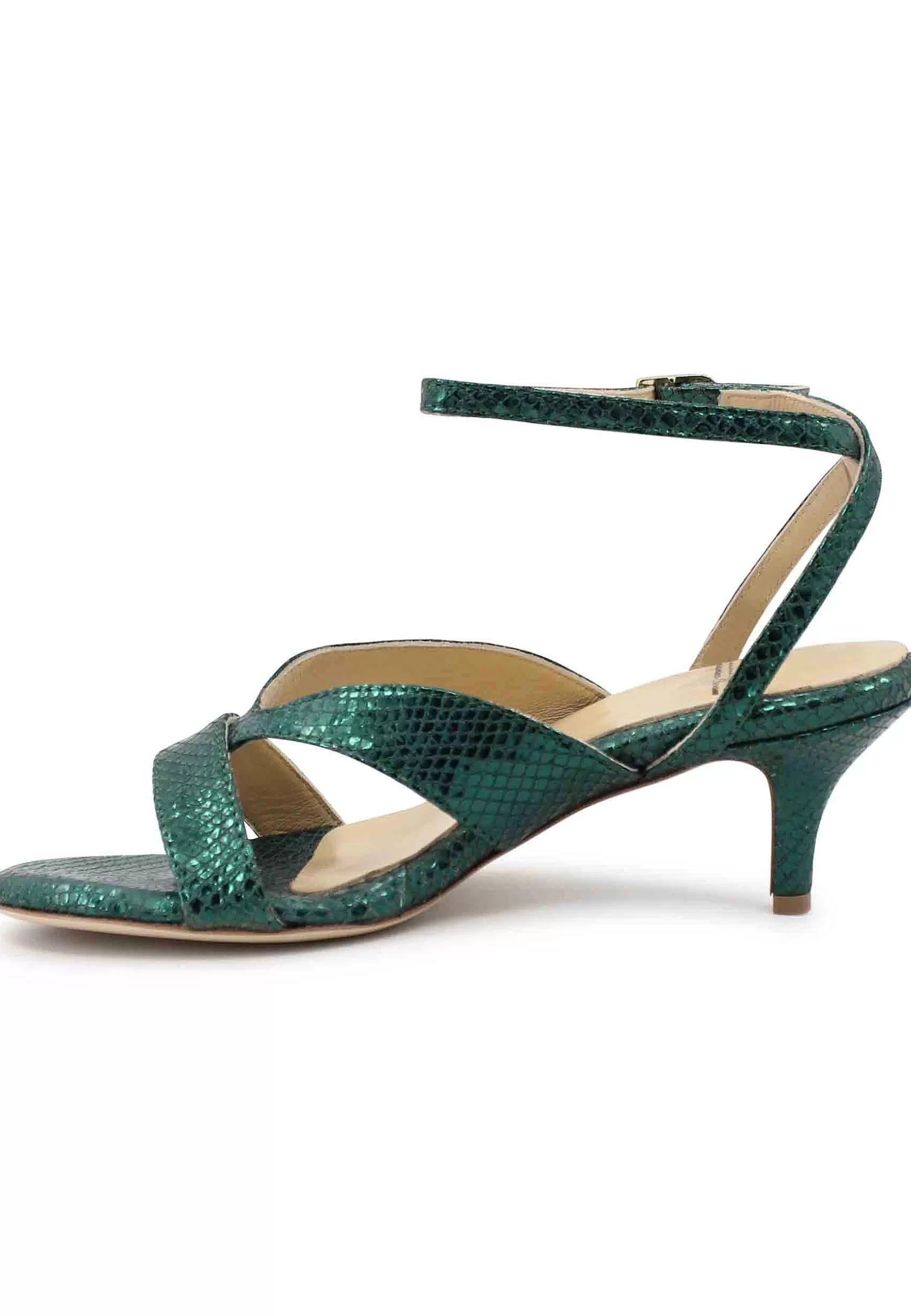 Sandai Infradito Donna In Pee aminata Verde Con Cinturino Aa Cavigia*L Flash Sale