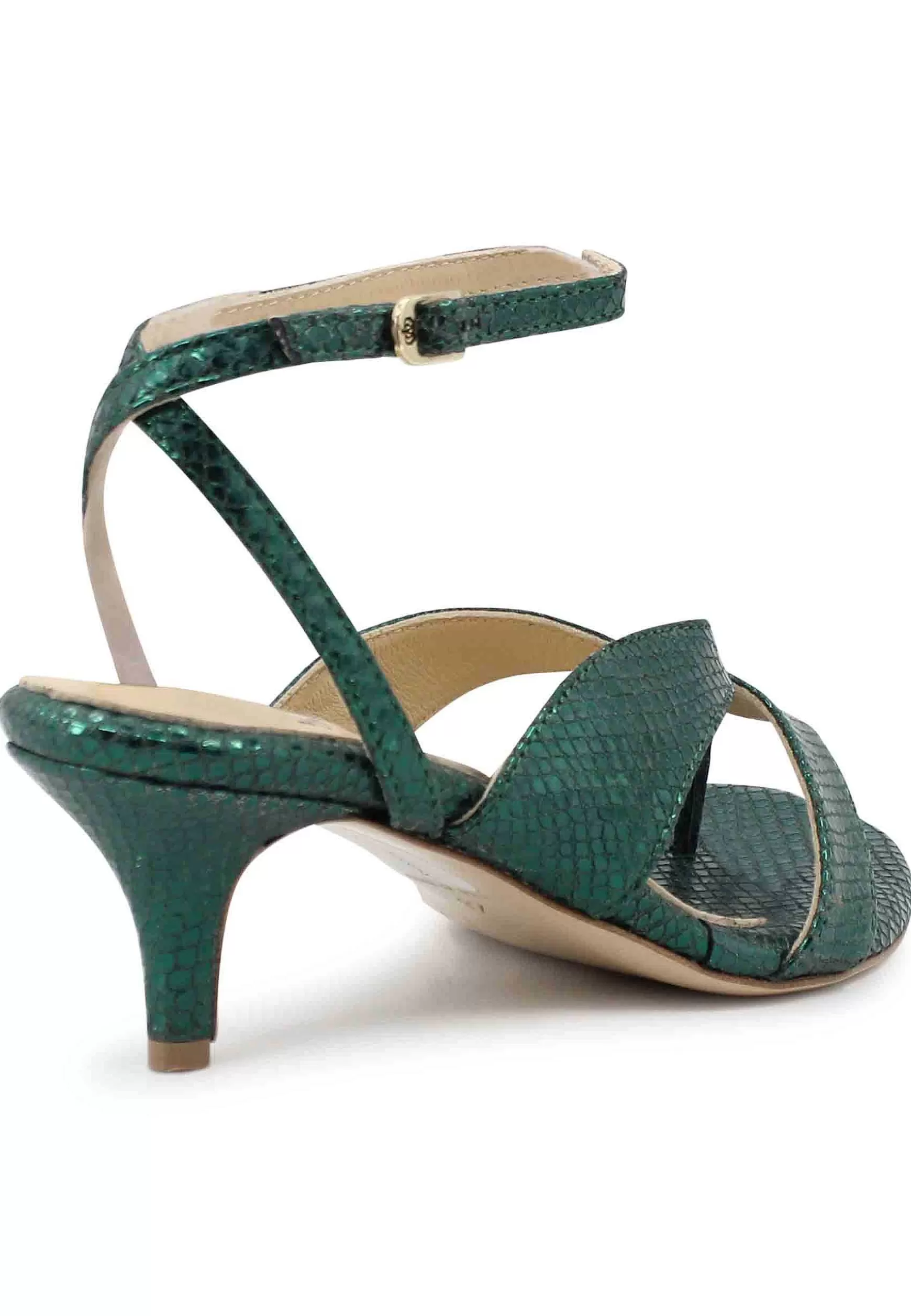 Sandai Infradito Donna In Pee aminata Verde Con Cinturino Aa Cavigia*L Flash Sale