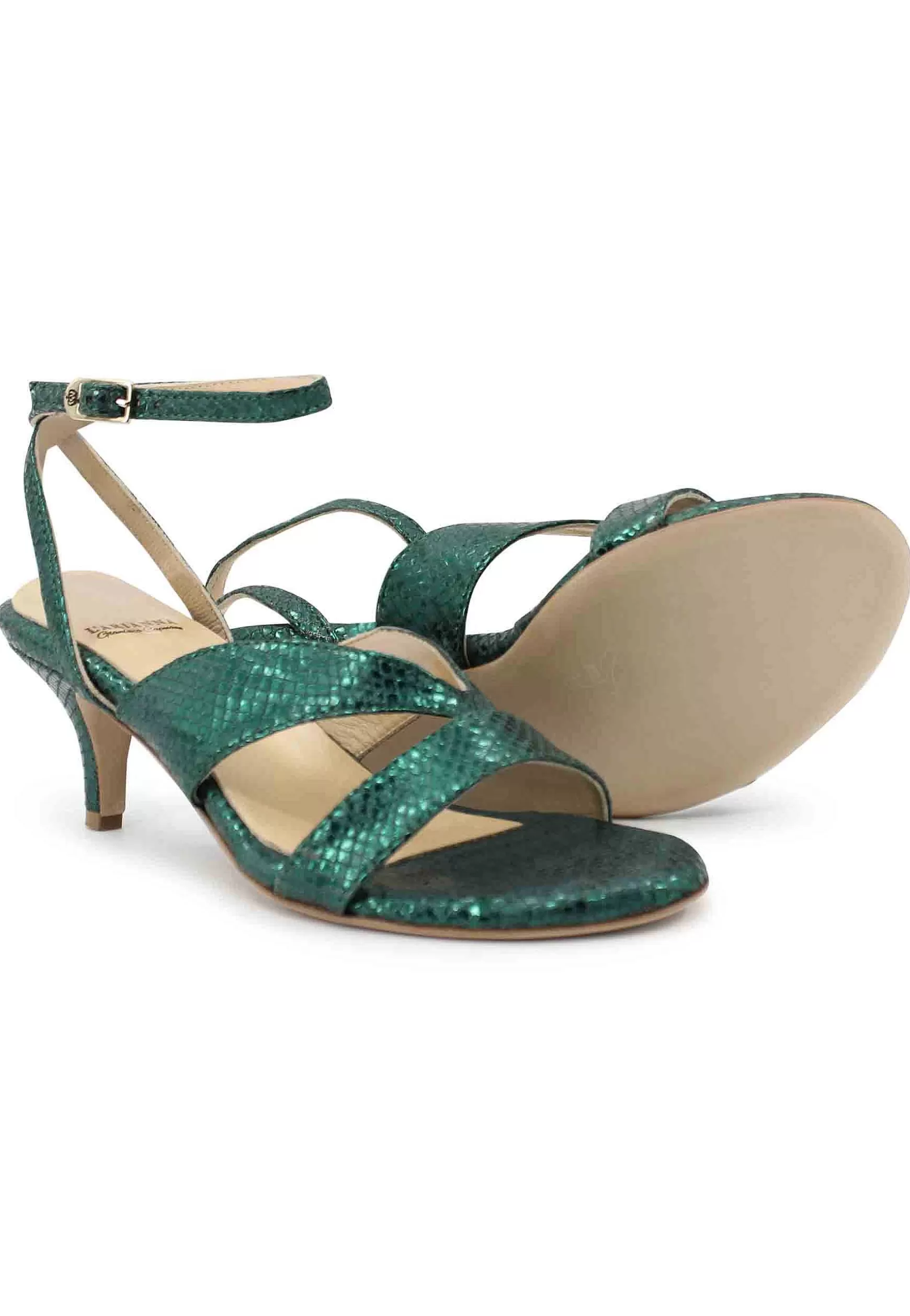 Sandai Infradito Donna In Pee aminata Verde Con Cinturino Aa Cavigia*L Flash Sale
