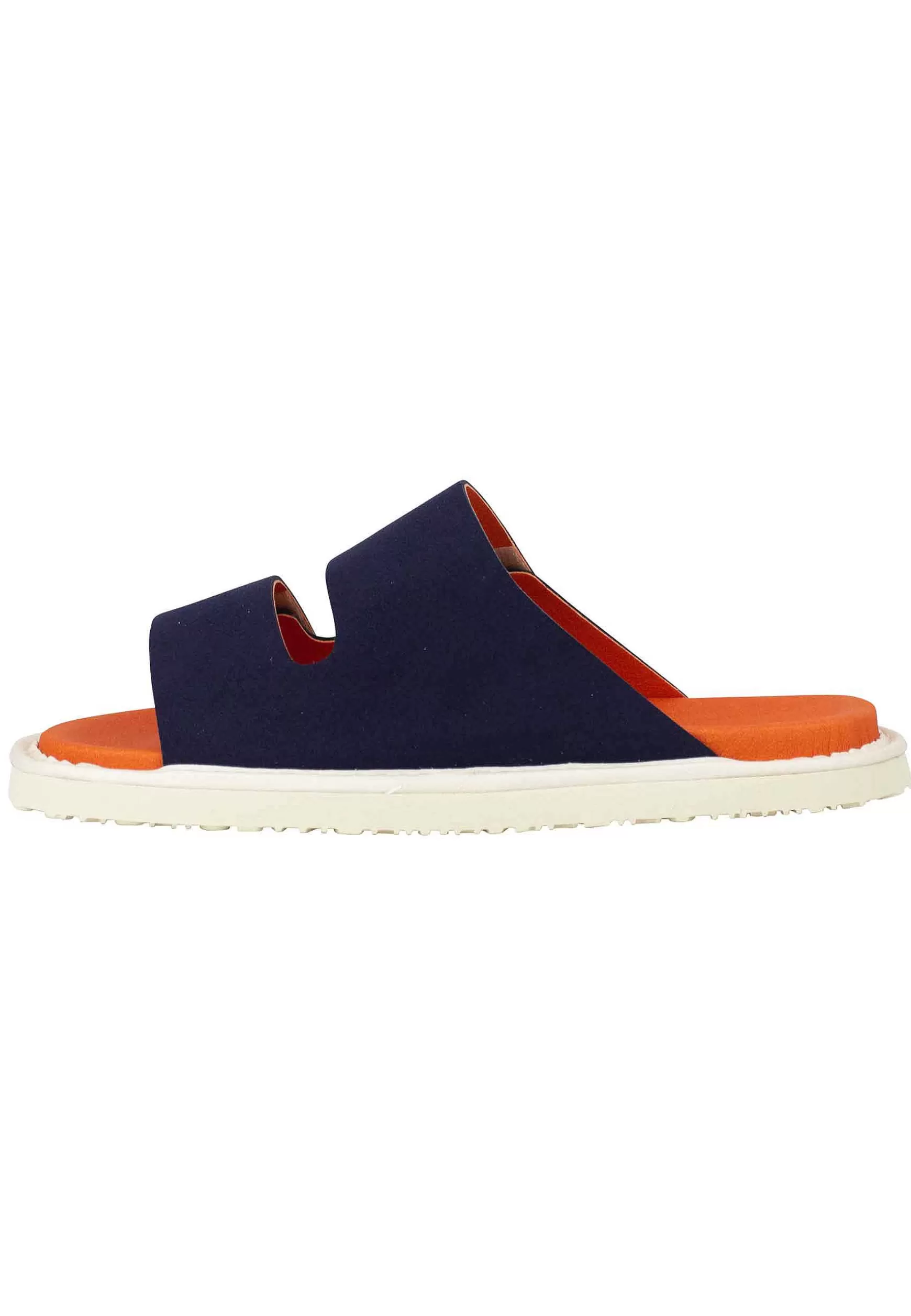 Sandali Uomo A Doppia Fascia In Tessuto Blu Fondo Gomma 0009T008*Panchic Online