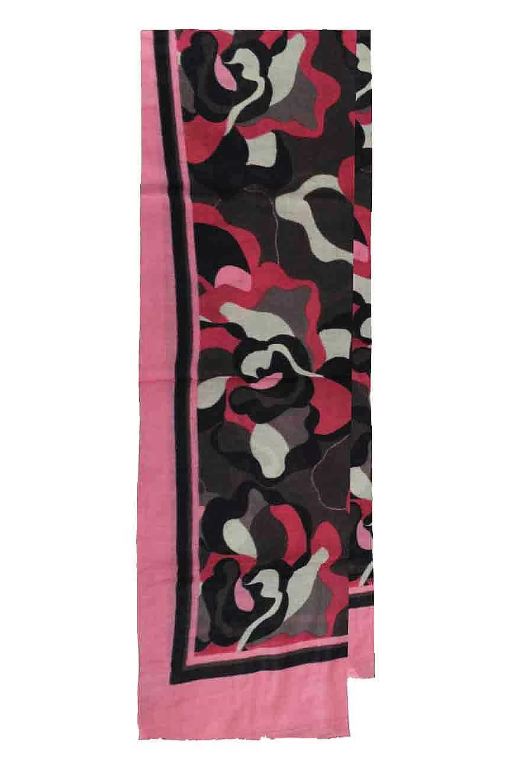 Sciarpe Donna Collection Print In Lana Rosa E Nero*Maliparmi Clearance