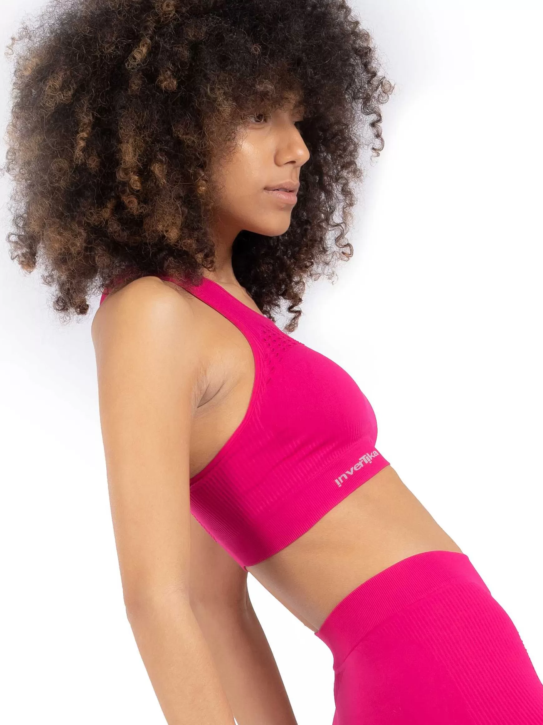Sinergika Top Sportswear Donna In Microfibra Rosa Effetto Push Up Modellante E Contenitivo*Invertika Flash Sale