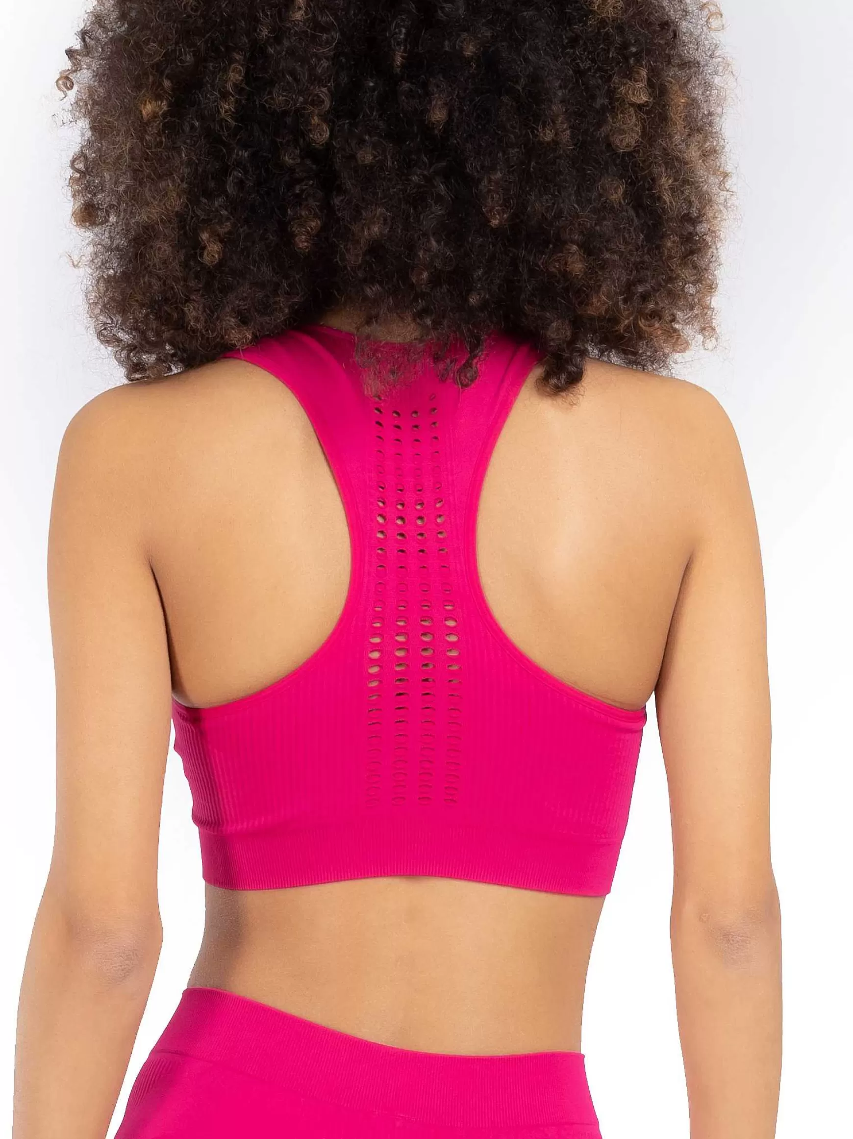 Sinergika Top Sportswear Donna In Microfibra Rosa Effetto Push Up Modellante E Contenitivo*Invertika Flash Sale