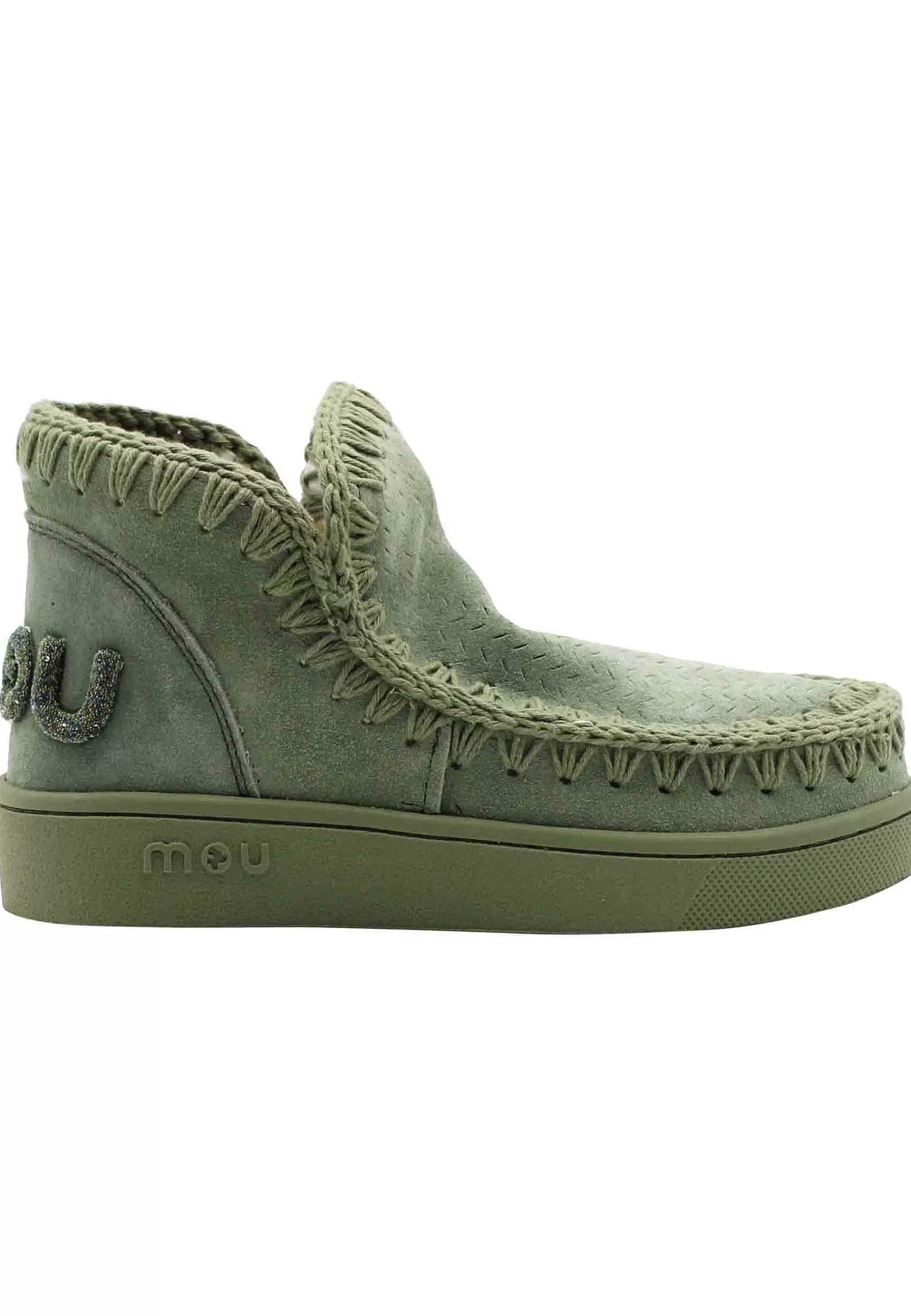 Sneaker Donna Leather Summer Eskimo In Camoscio Verde*Mou Sale