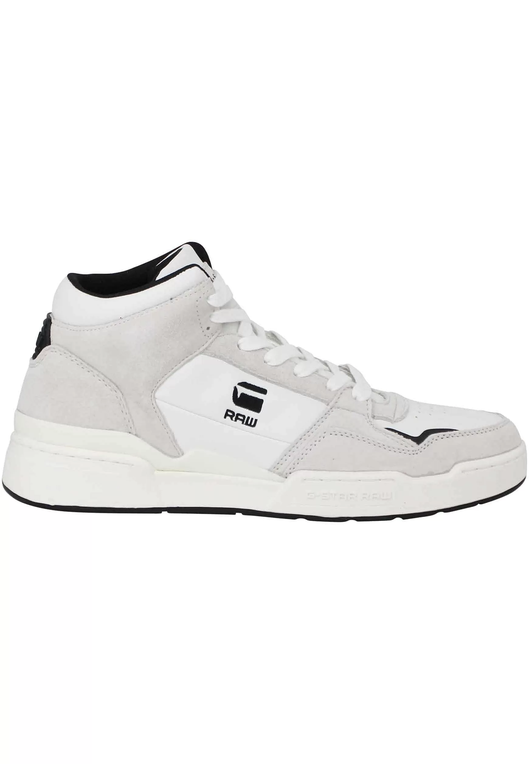 Sneakers A Stivaletto Uomo Attacc Mid In Pelle Bianca Con Riporti Neri*G-Star Raw Fashion