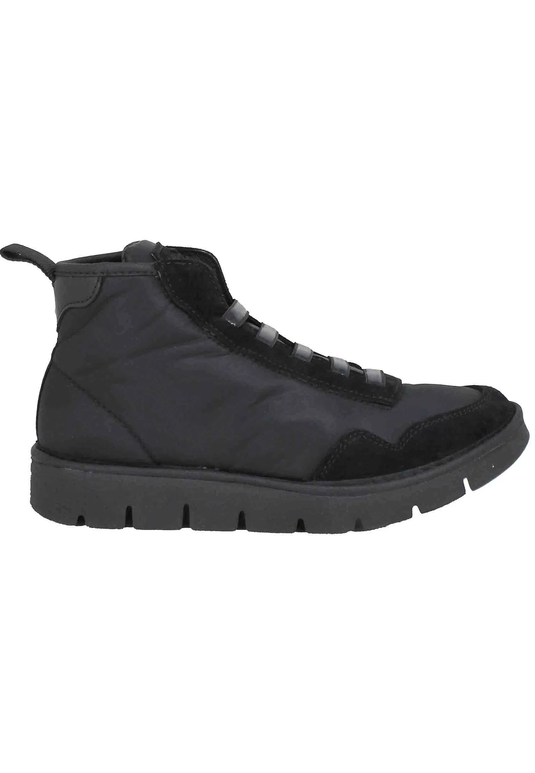 Sneakers Donna A Stivaletto In Nylon E Camoscio Nero*Panchic Outlet