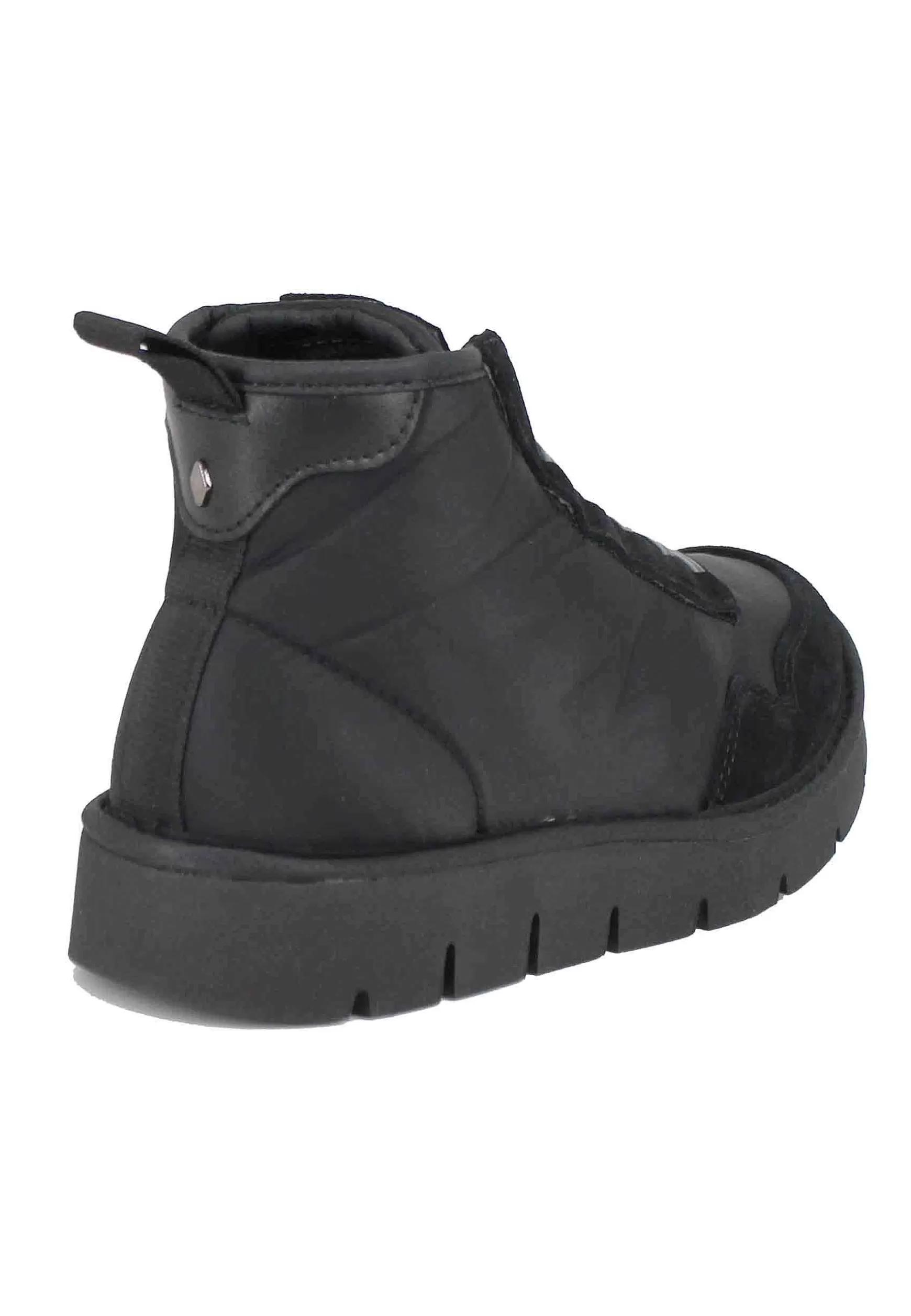 Sneakers Donna A Stivaletto In Nylon E Camoscio Nero*Panchic Outlet